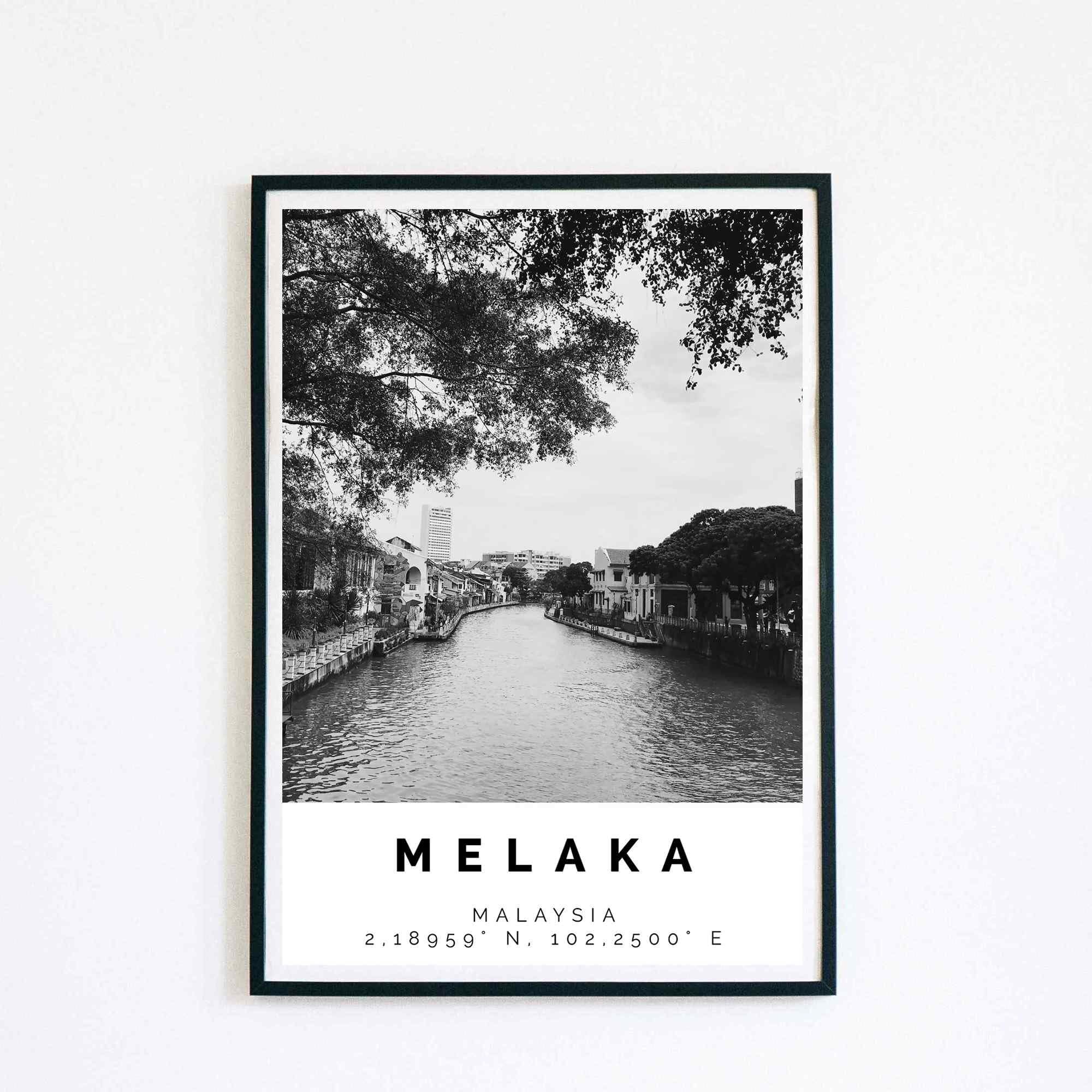 Melaka Poster Black and White Print, Melaka Wall Art, Melaka, Melaka Photo Print,Malaysia, Melaka Print Art, Melaka Wall Hanging,341