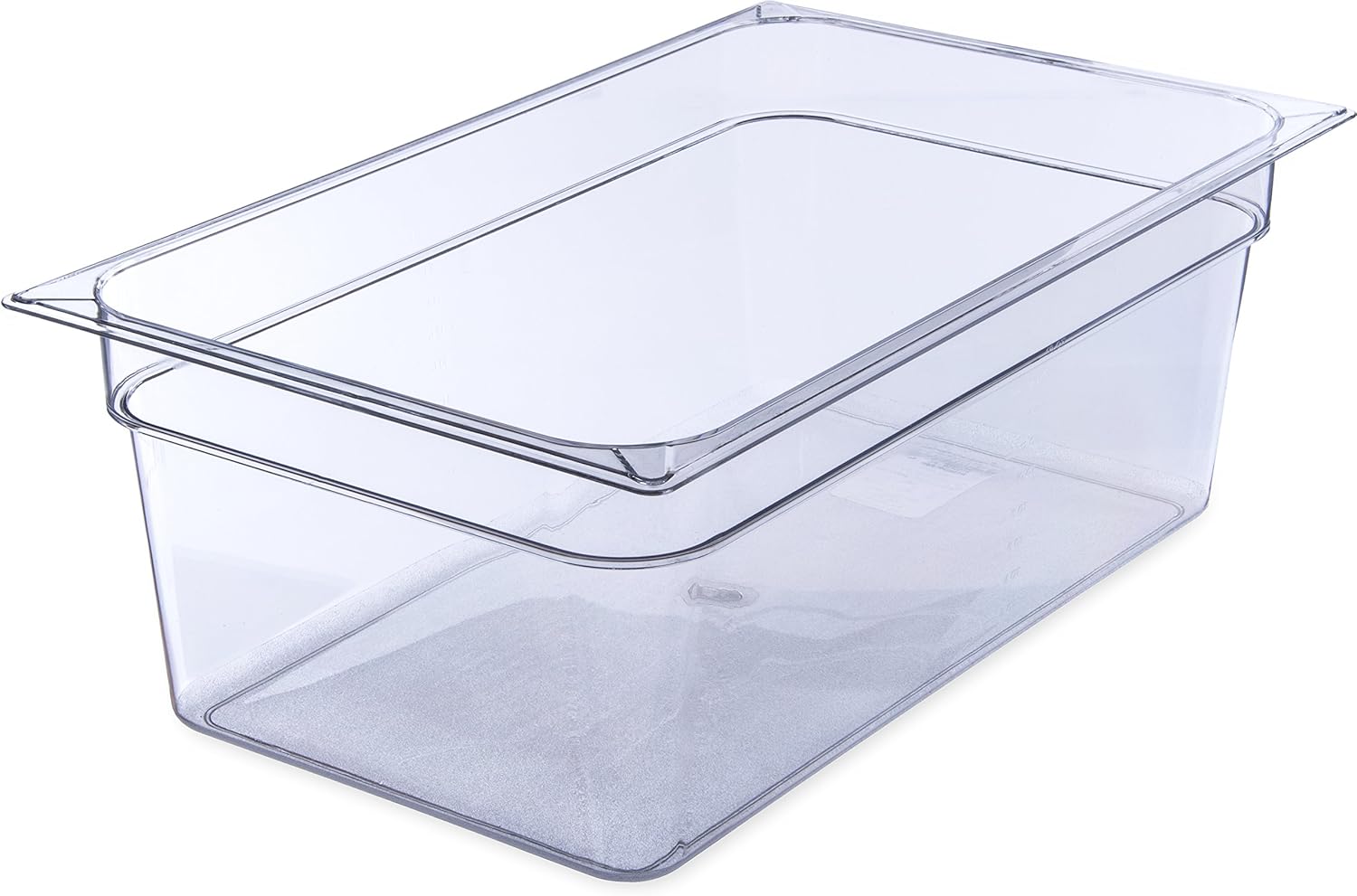 Carlisle FoodService Products 10203B07 StorPlus Full Size Polycarbonate Food Pan, 8" Deep, Clear - (Pack of 6)