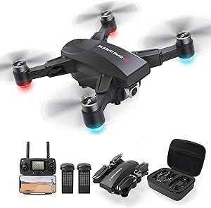 GPS Drone with 2.7K UHD Camera for Adults, Foldable 5G WiFi FPV Transmission Live Video with Brushless Motor,50mins Flight Time, 500m Control Range,Auto Return Follow Me Quadcopter for Beginner