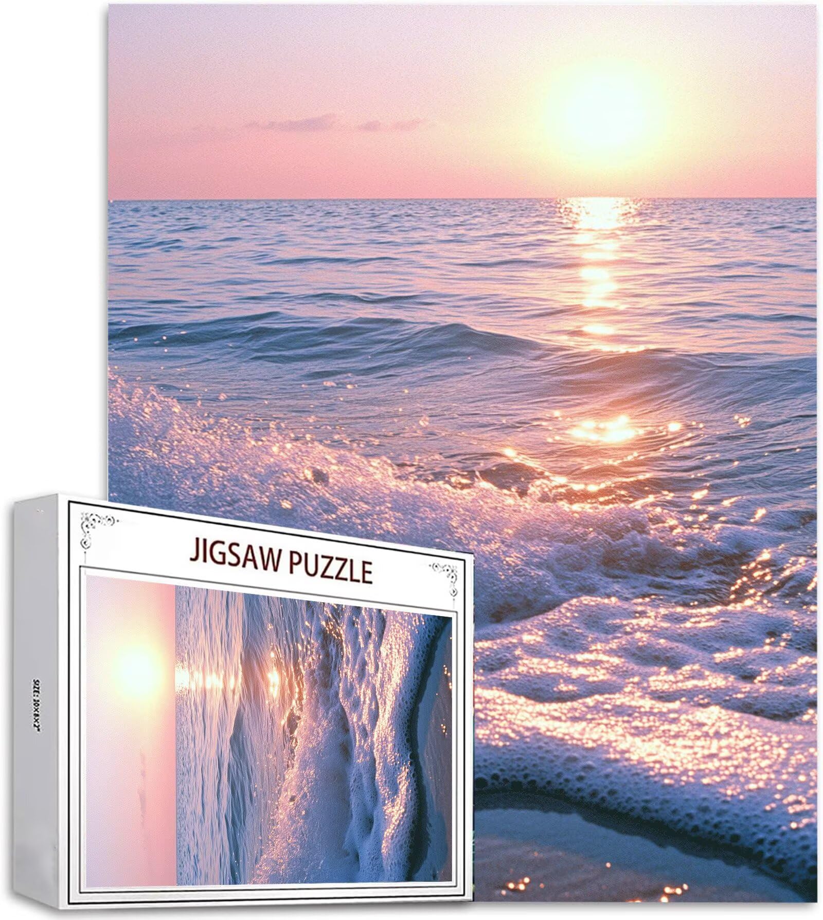 Puzzle 4000 Pezzi per Adulti e Bambini Puzzle Spiaggia Puzzles Classiques, Tramonto Jigsaw Giochi Rilassamento e Intelligence, Idea Regalo Uomo Donna, Consigliato a Partire dai 14 Anni 141x87cm D-889
