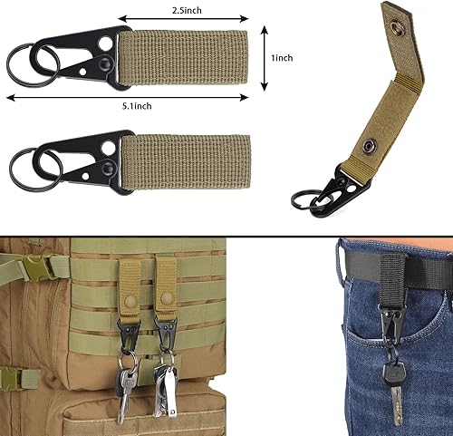 Miniatura 7 de BOOSTEADY Kit de 30 accesorios para Molle Bag Tactical Mochila Chaleco Cinturón, Grimloc Bloqueo de engranajes, Web Dominator cuerdas elásticas,