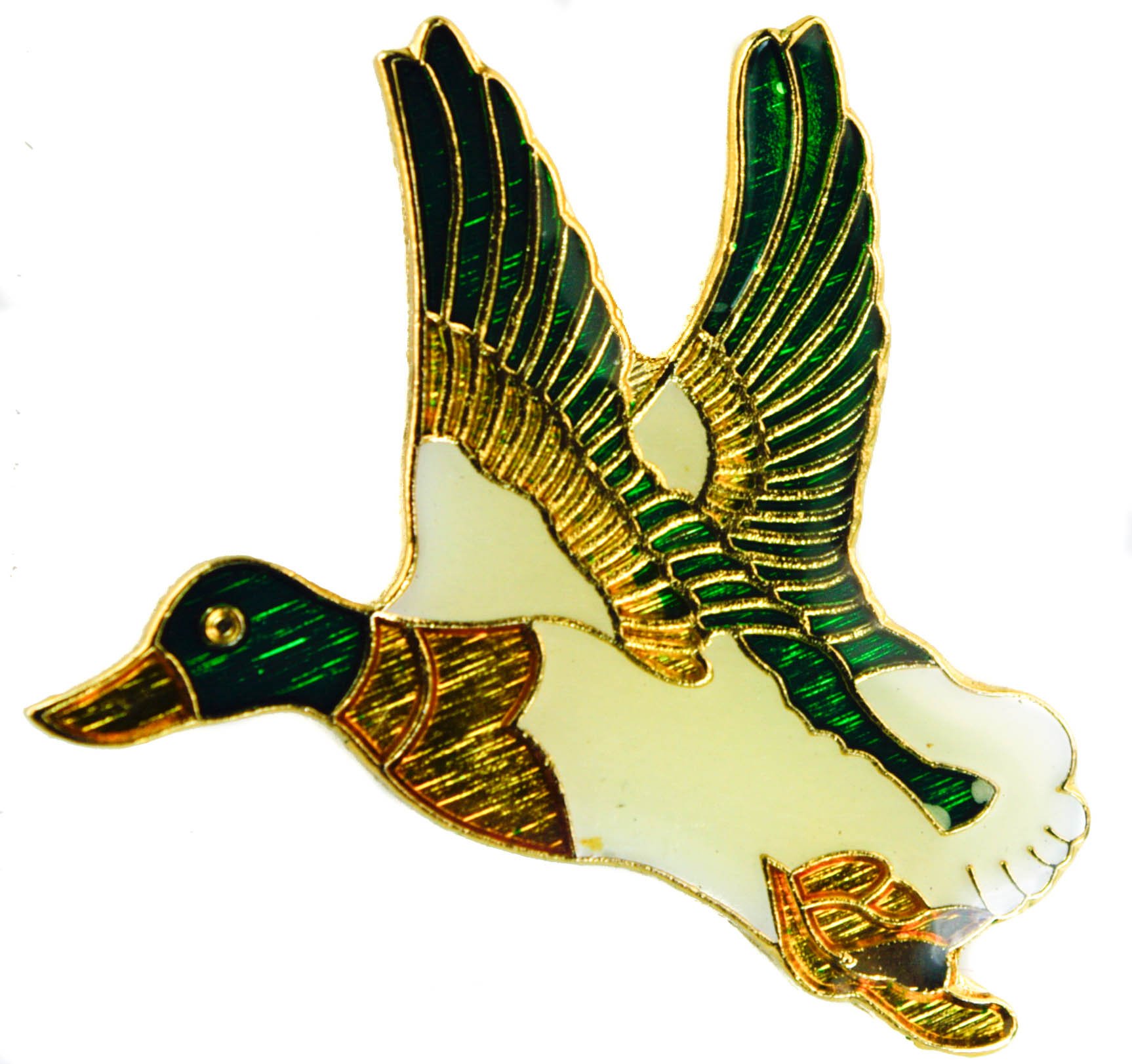 Flying Mallard Duck Hat or Lapel Pin AK325 F3D21AA