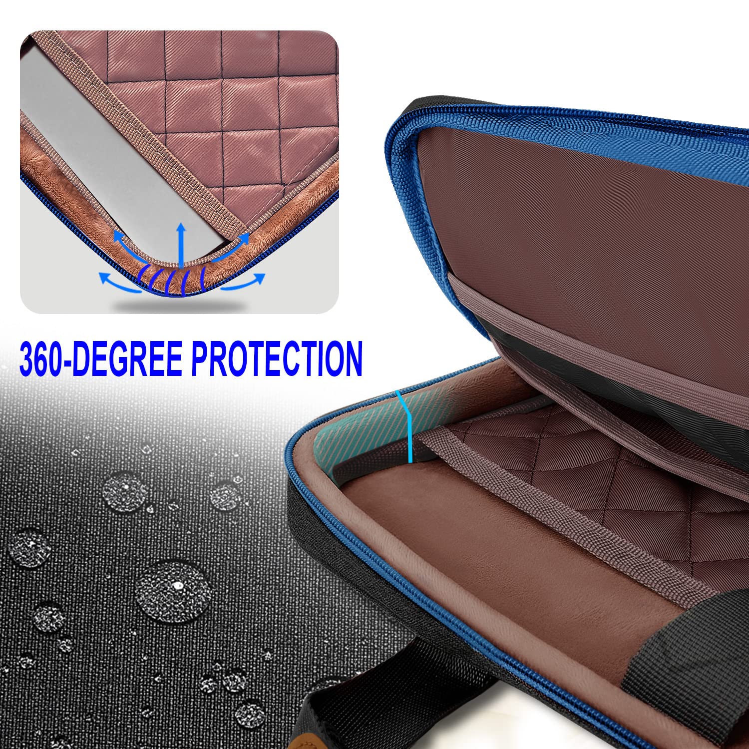 ZINZ Schlanke und Erweiterbare Laptop Tasche 13 13.3 13.6 14 Zoll Hülle Langlebige Recycelte Aktentasche für MacBook Air/Pro 13-14 M1 M2 M3 2021-2023 Pro/Max,13.5 Surface Laptop 4/3,B02K03