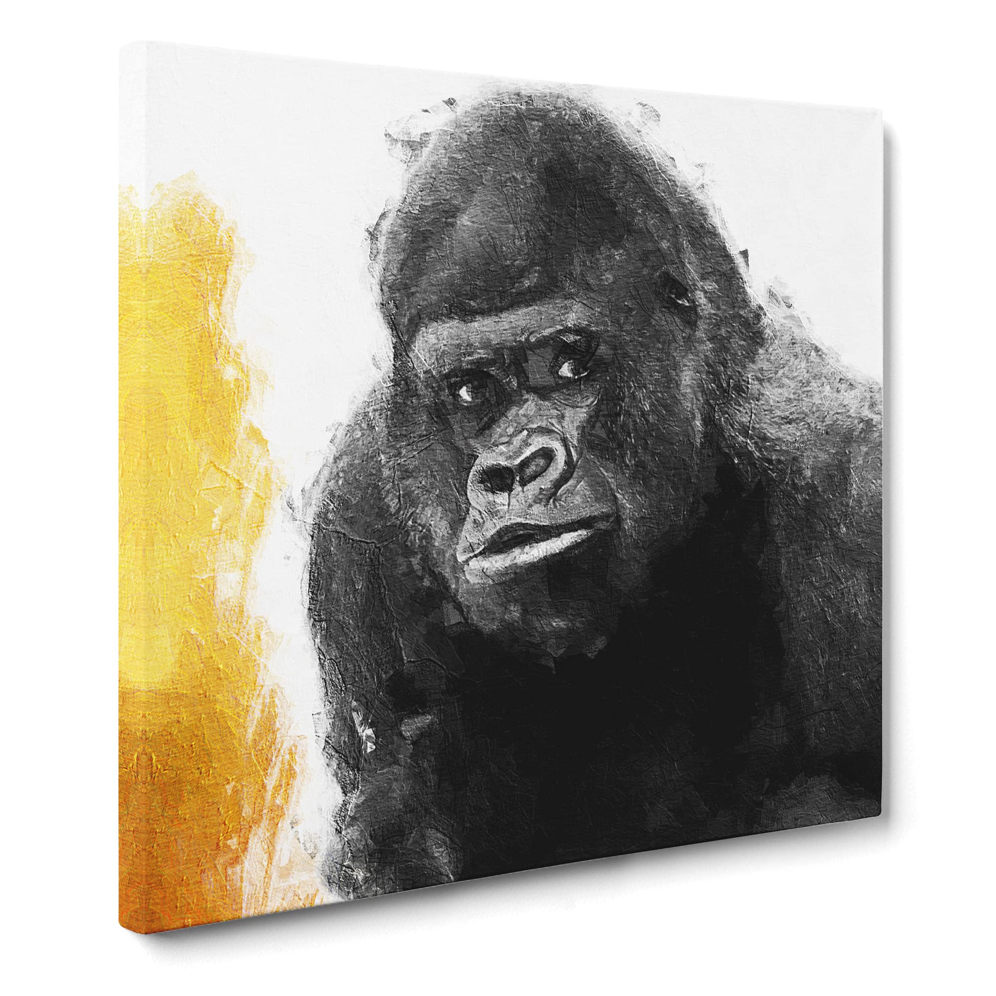 Silverback Gorilla with Golden Flash Canvas Print, Mixed, 35L x 35W cm