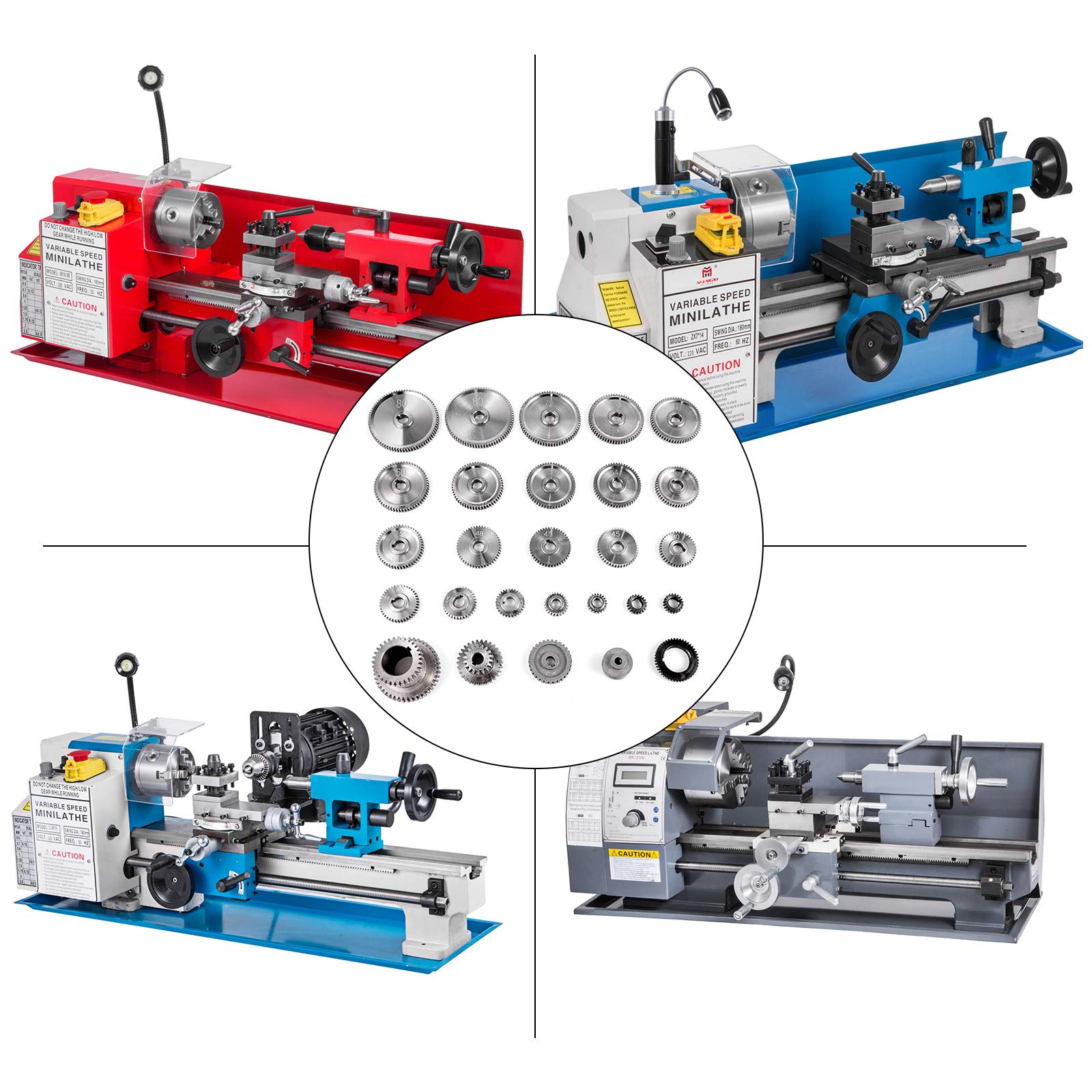 VEVOR 27PCS Metal Lathe Gears, Precise Mini Lathe Replacement Gears