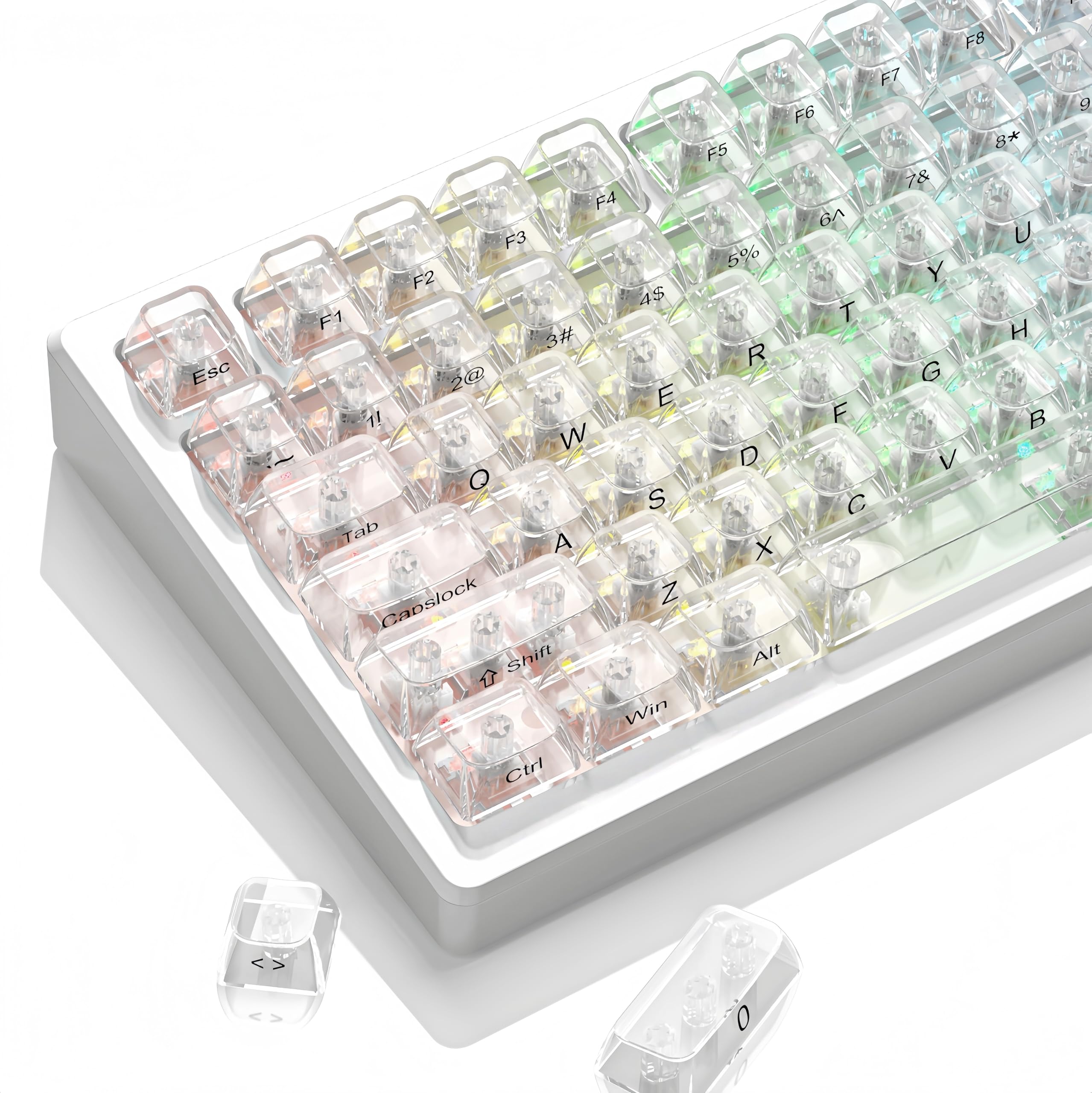 dagaladoo Clear keycaps Set,Translucent Keyboard keycaps,Jelly Key caps