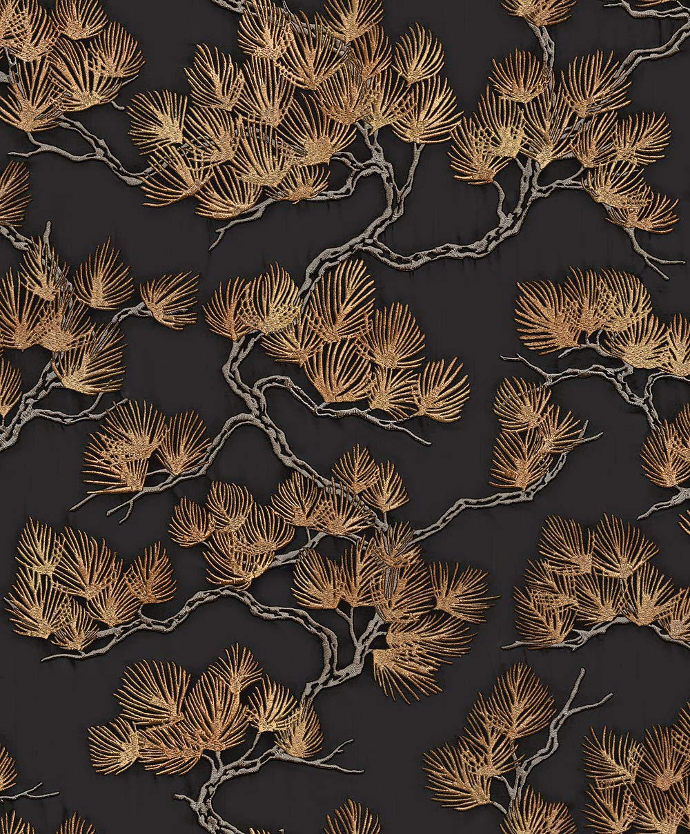 ** SAMPLE Design ID Black Bronze Tree Wallpaper