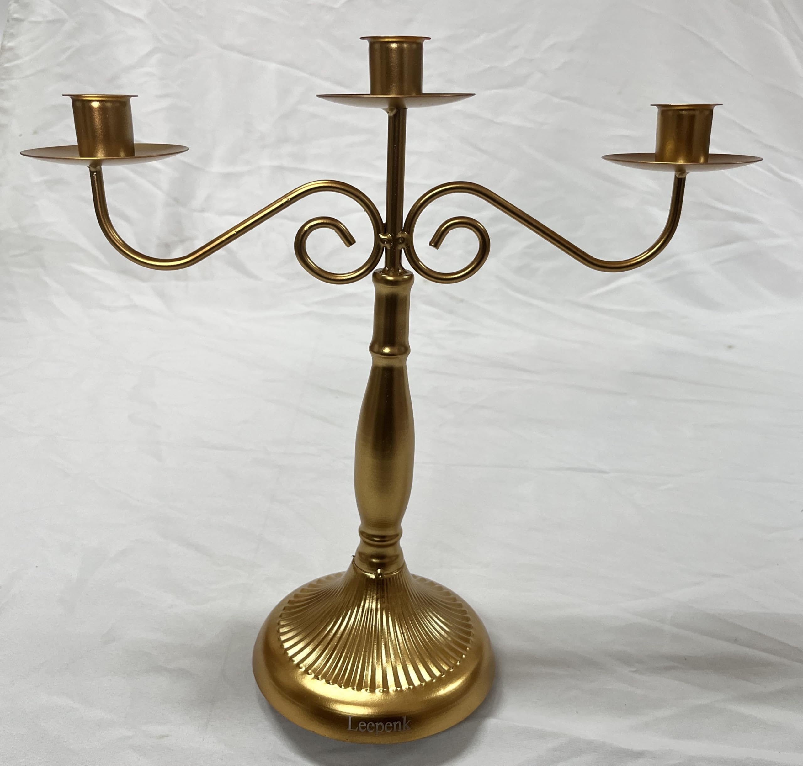 3 Arm Candlesticks from LEEPENK Candle Holders, Candle Stands for Home Decor, Wedding, Parties, Dining Table Centerpieces, Thick Candles Design Home Decoration Festival Occasions