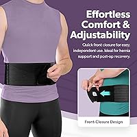 Vista 5 de BraceAbility Umbilical Hernia Belt - Abdominal Binder Truss with Compression Pad for Belly Button, Navel, Ventral, Epigastric, Hiatal Hernia Relief
