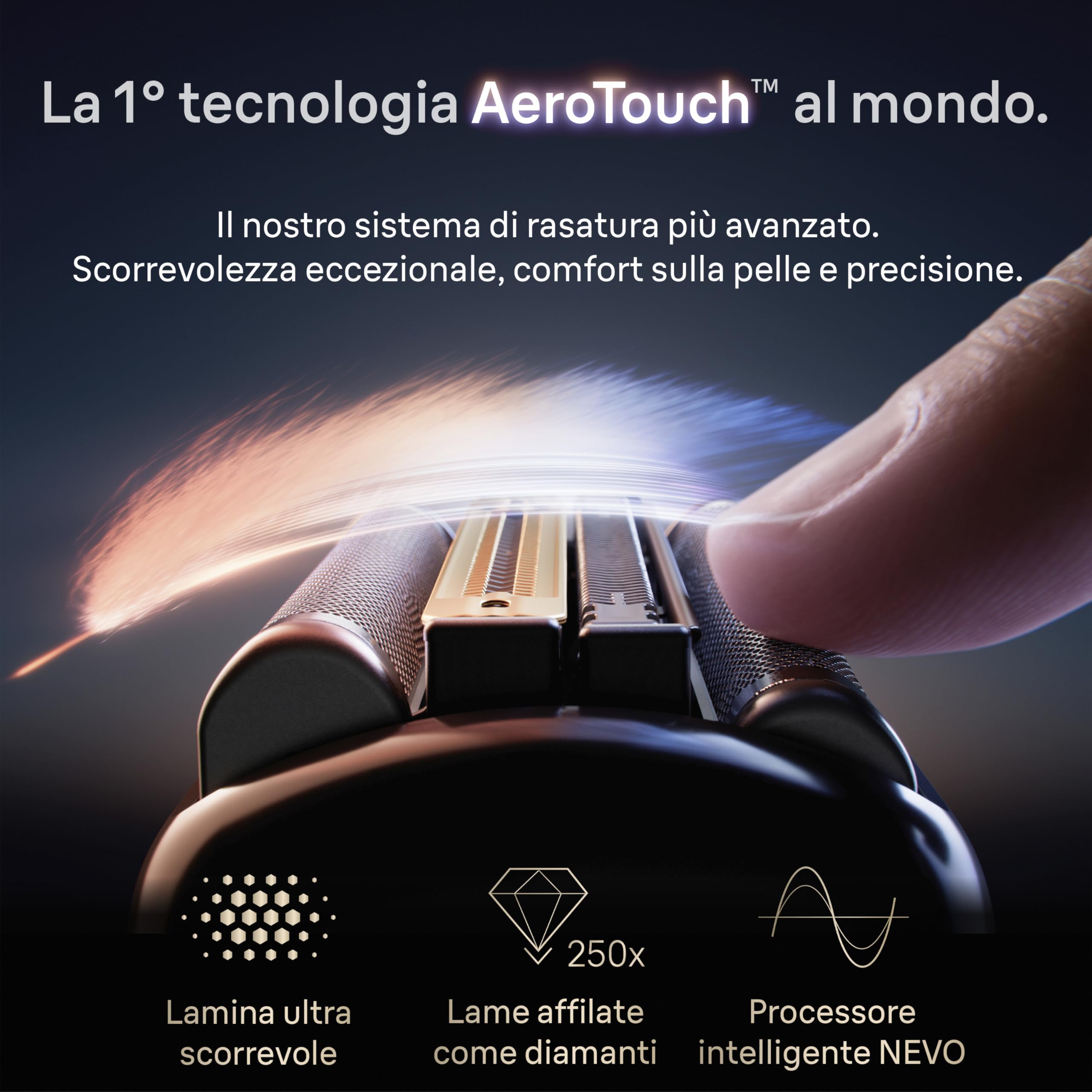 Braun Testina di Ricambio ORIGINALE Per Rasoio Elettrico Barba NEVO, Recupera il 100% delle Prestazioni, Argento
