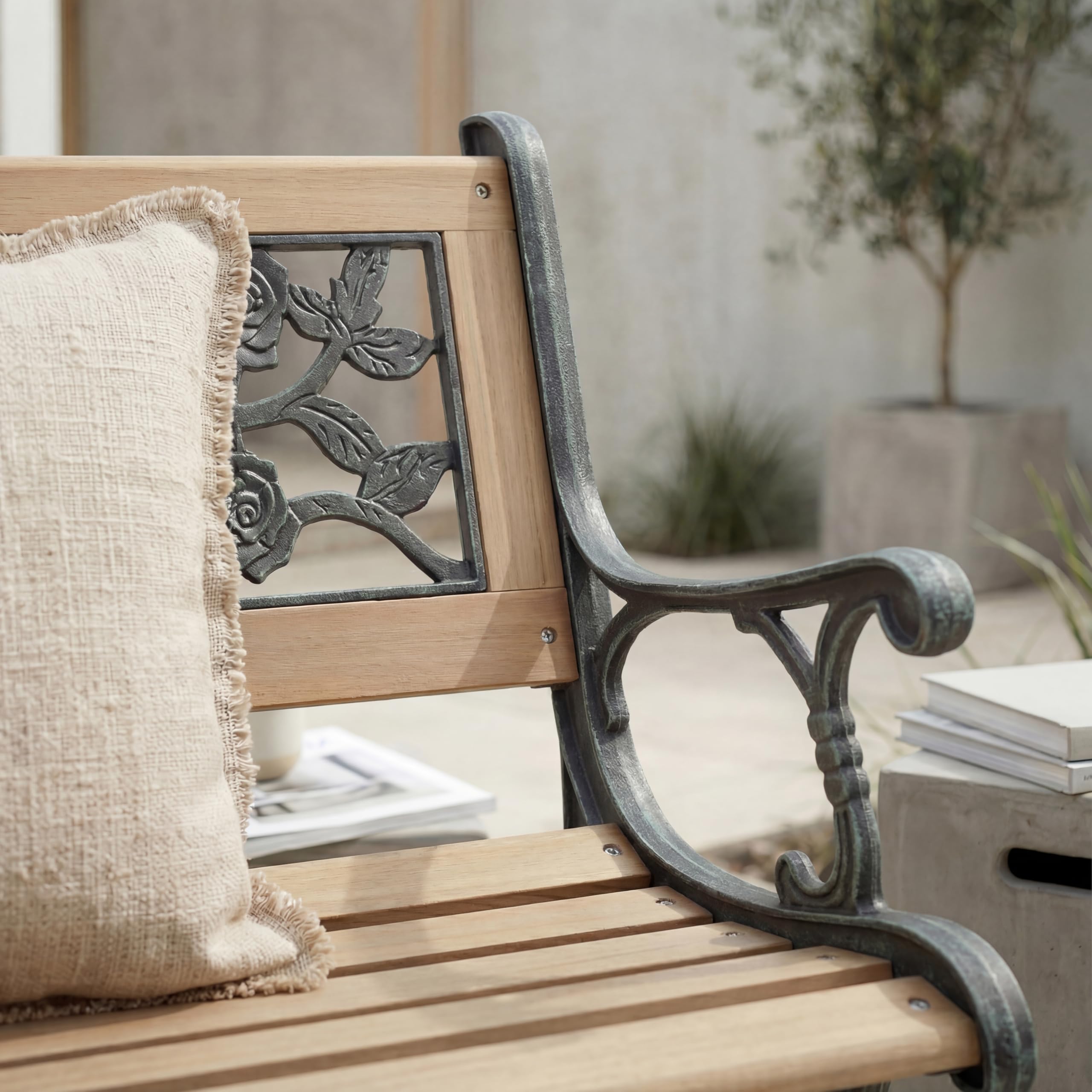 Garden Vida Tuinbank, Ontwerp Met Twee Kruisjes, 3 Zits Tuinmeubilair Stoelen Houten Latten Gietijzeren Poten Parkterrasstoel Kleur Bruin 655053308 Garden Vida Tuinbank, Ontwerp Met Twee Kruisjes, 3 Zits Tuinmeubilair Stoelen Houten Latten Gietijzeren Poten Parkterrasstoel Kleur Bruin 655053308
