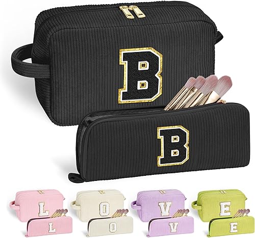 Miniatura 28 de YOOLIFE 2 bonitas bolsas de maquillaje de viaje, bolsa de maquillaje, bolsa de cosméticos, bolsa de brochas de maquillaje para adolescentes, niñas,