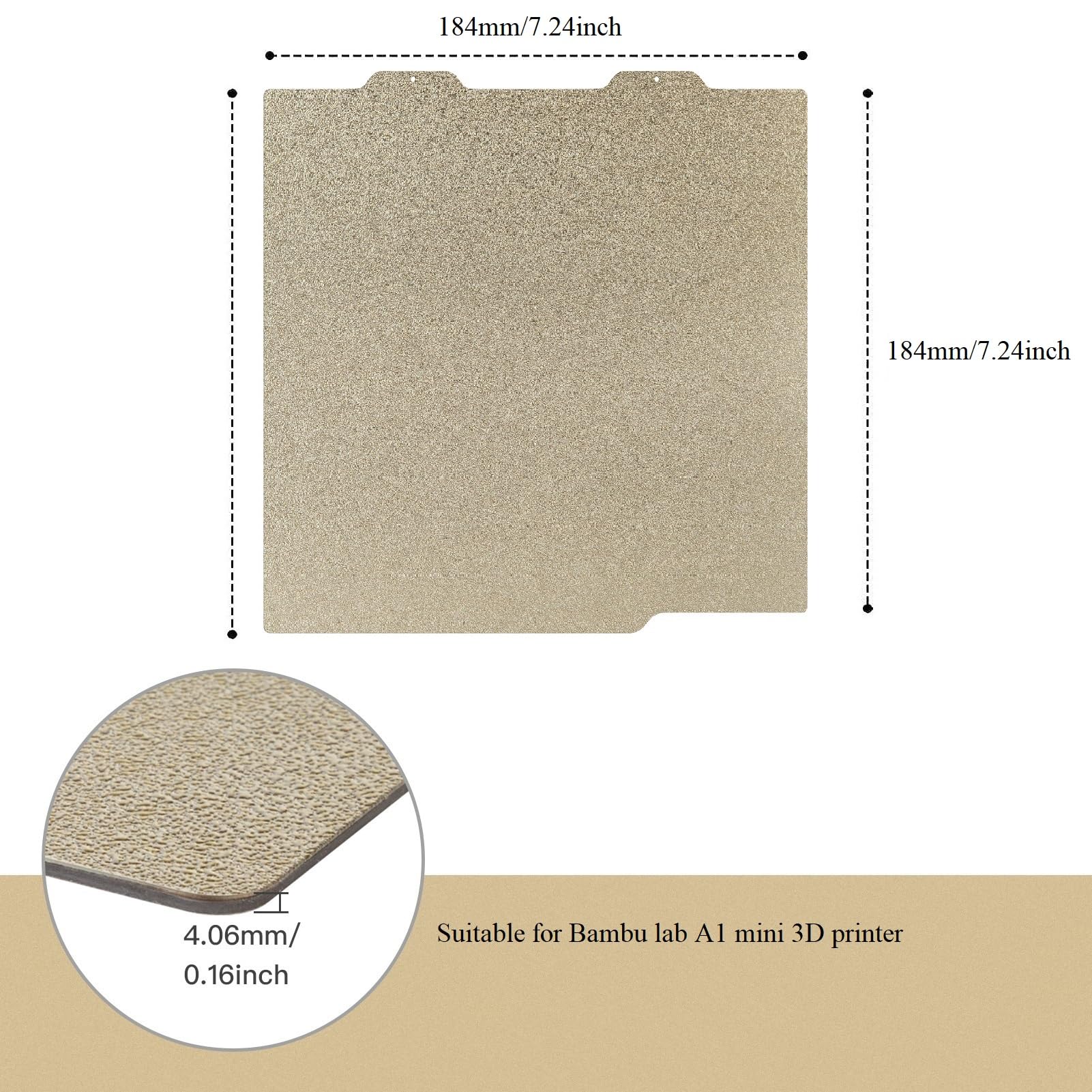 Amazon.com: HICTOP Bambu Lab A1 Mini PEI Build Plate 184x184mm