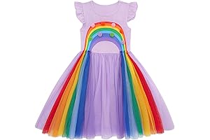Girls Rainbow Tutu Dress for Toddlers