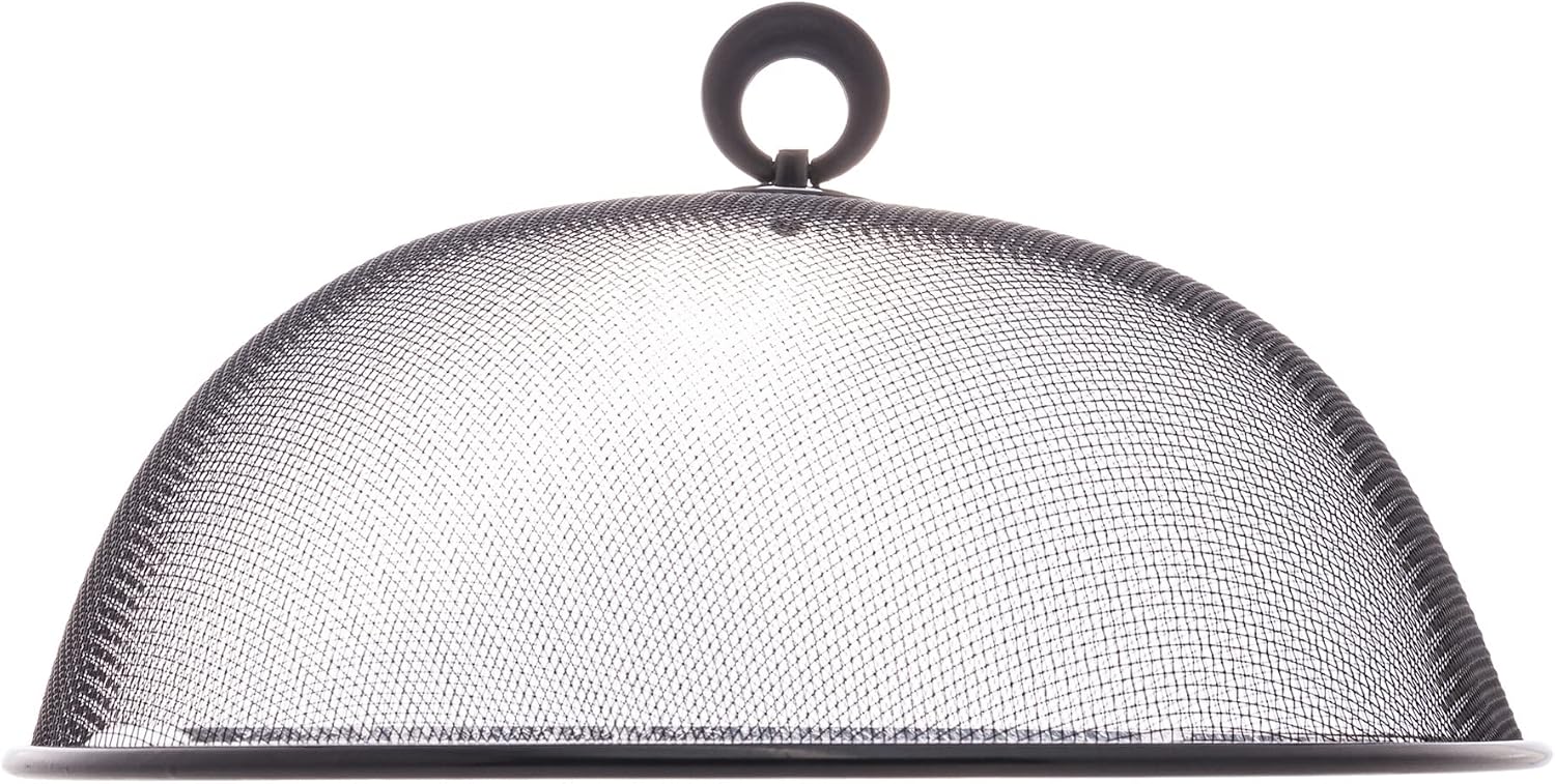 LYOR - Tela Protetora para Alimentos de Metal Revestida com Plástico Preta 24,5cm x 9cm