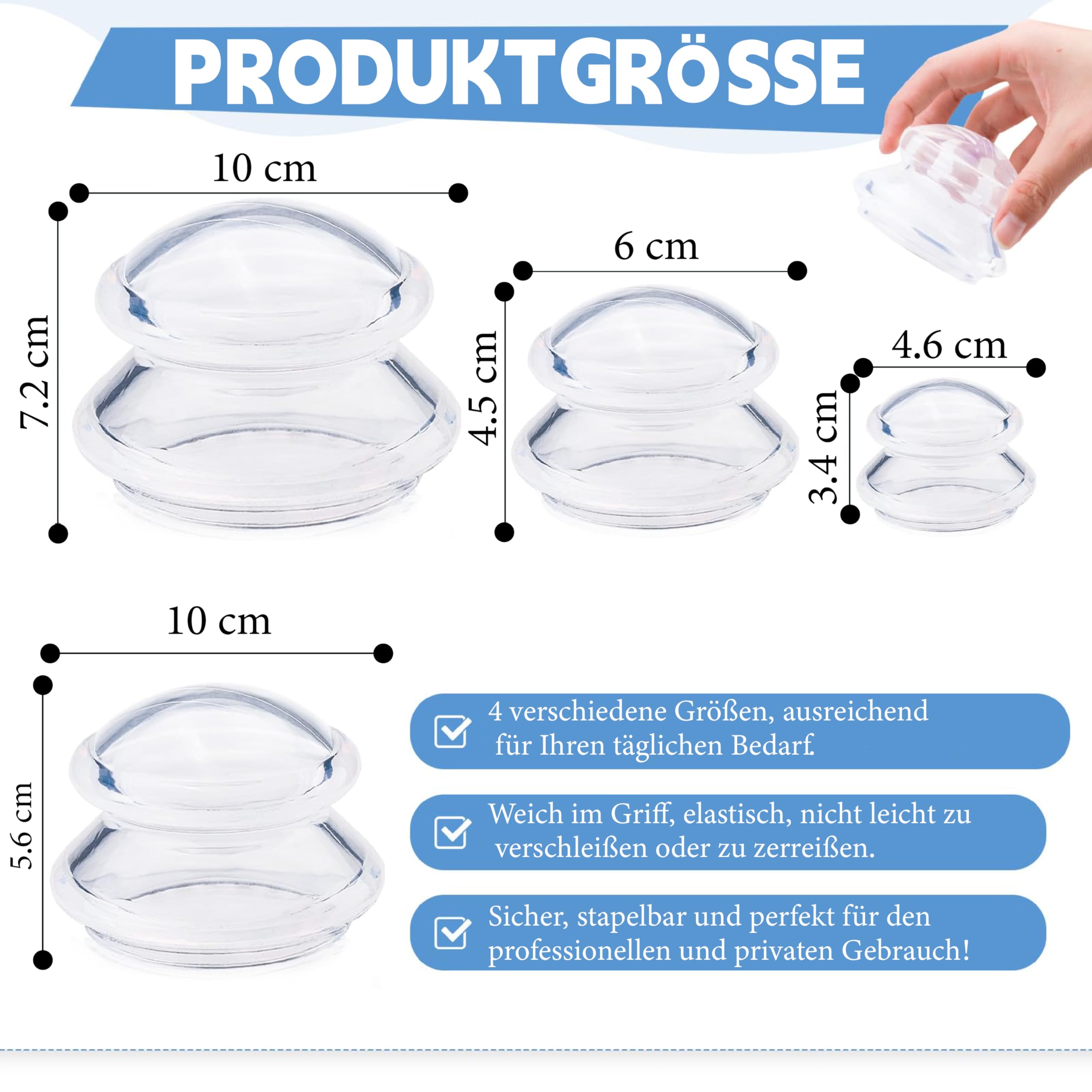 4 silikonowe przyssawki, przyssawki próżniowe, zestaw przyssawek, masażer próżniowy, przyssawka do masażu, zestaw przyssawek próżniowych