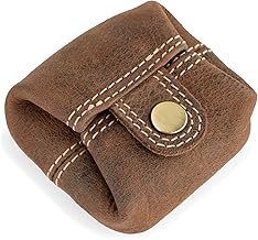 Berliner Bags Vintage Kleingeldbörse Lena M, Kleine Geldbörse aus Leder, Mini Münzbörse Portemonnaie für Damen und Herren - Braun
