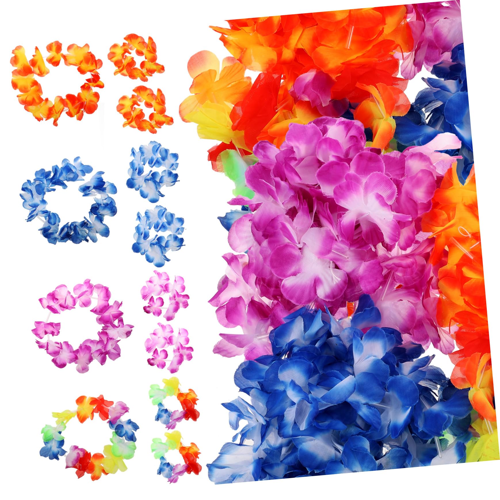 PRETYZOOM 2sätze Hawaiianisches Party- Teilig Blumenketten Armbändern Und Stirnbändern Für Luau Tropische Themenpartys Und Sommerfestlichkeiten
