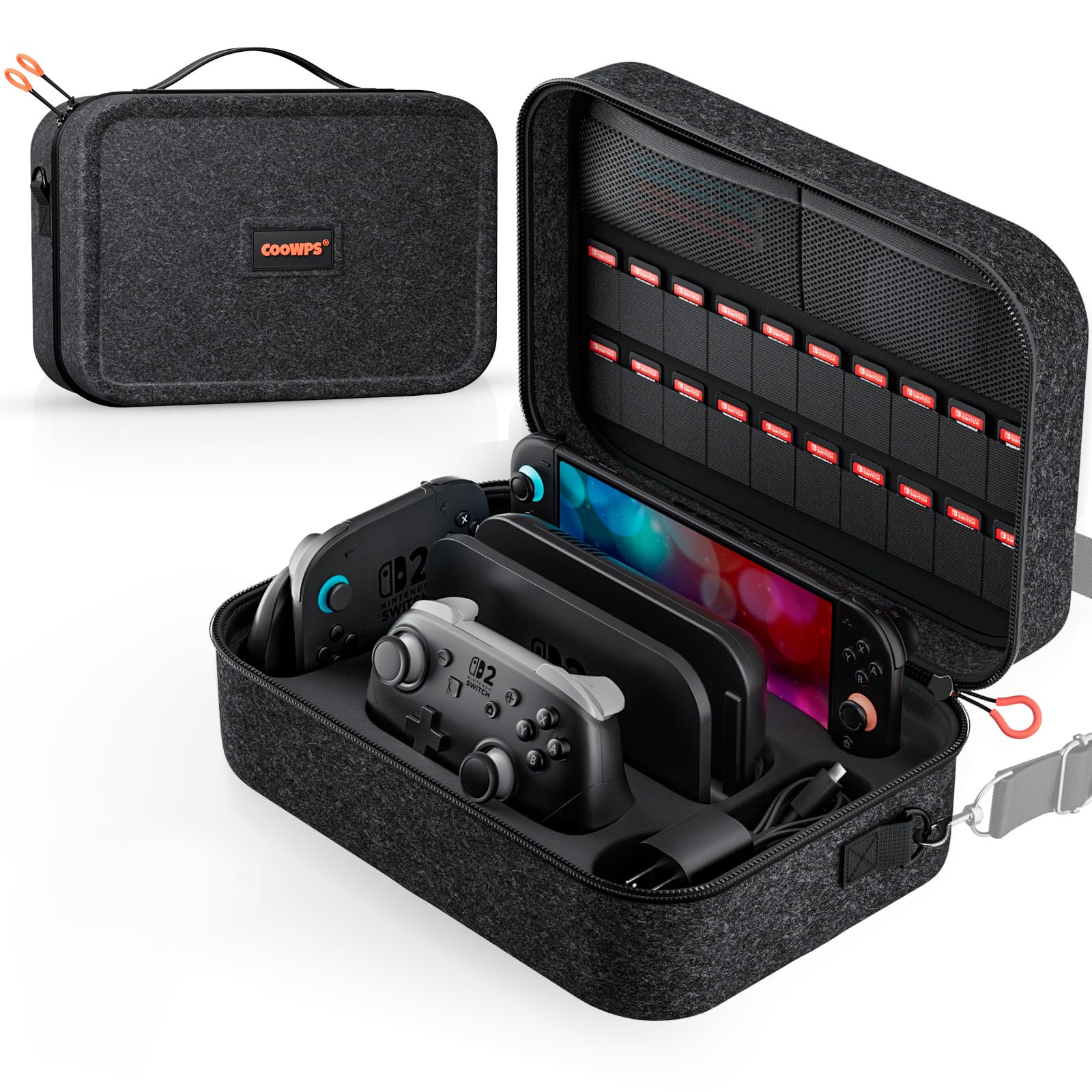 Switch 2 Funda para Nintendo Switch 2 (2025), Con 4 Cubiertas de Joystick