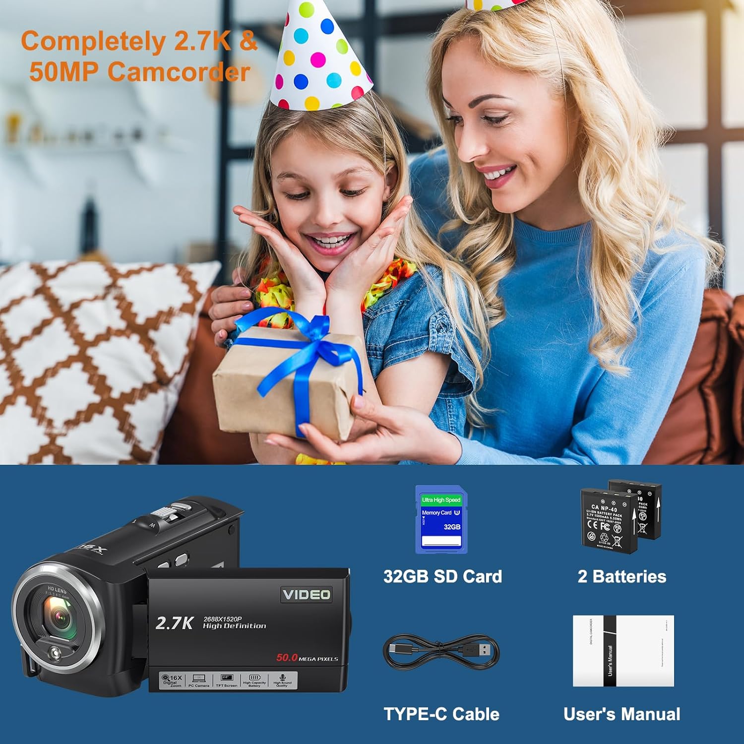 Various functions of the camcorder including playback