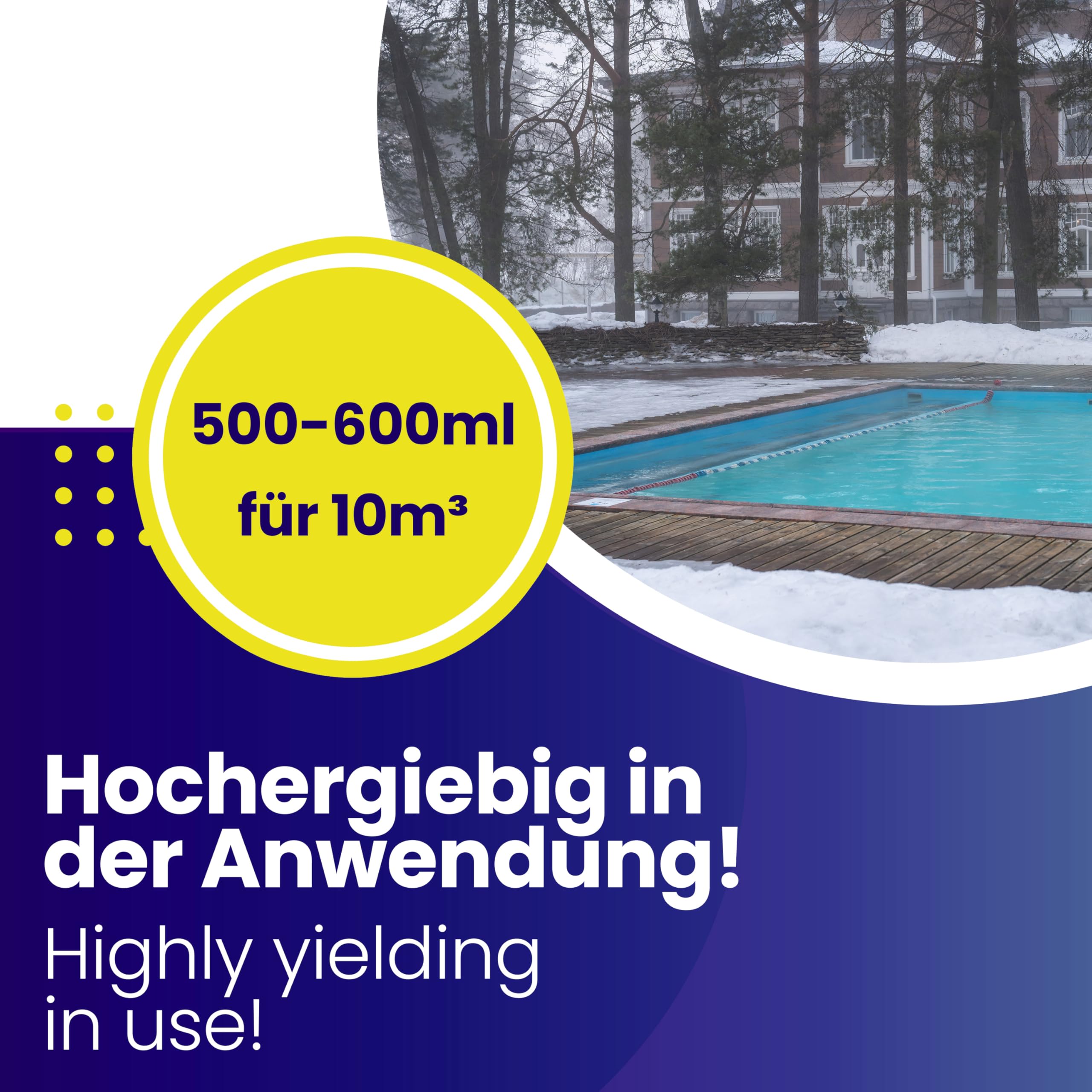 Mr. Perfect® - Effektiver Winter Booster 5L | Pool Wintermittel | Winterschutzmittel für Pools | Wintermittel für Pool | Pool Überwinterungsmittel Algizid | Einfache Winter Poolpflege