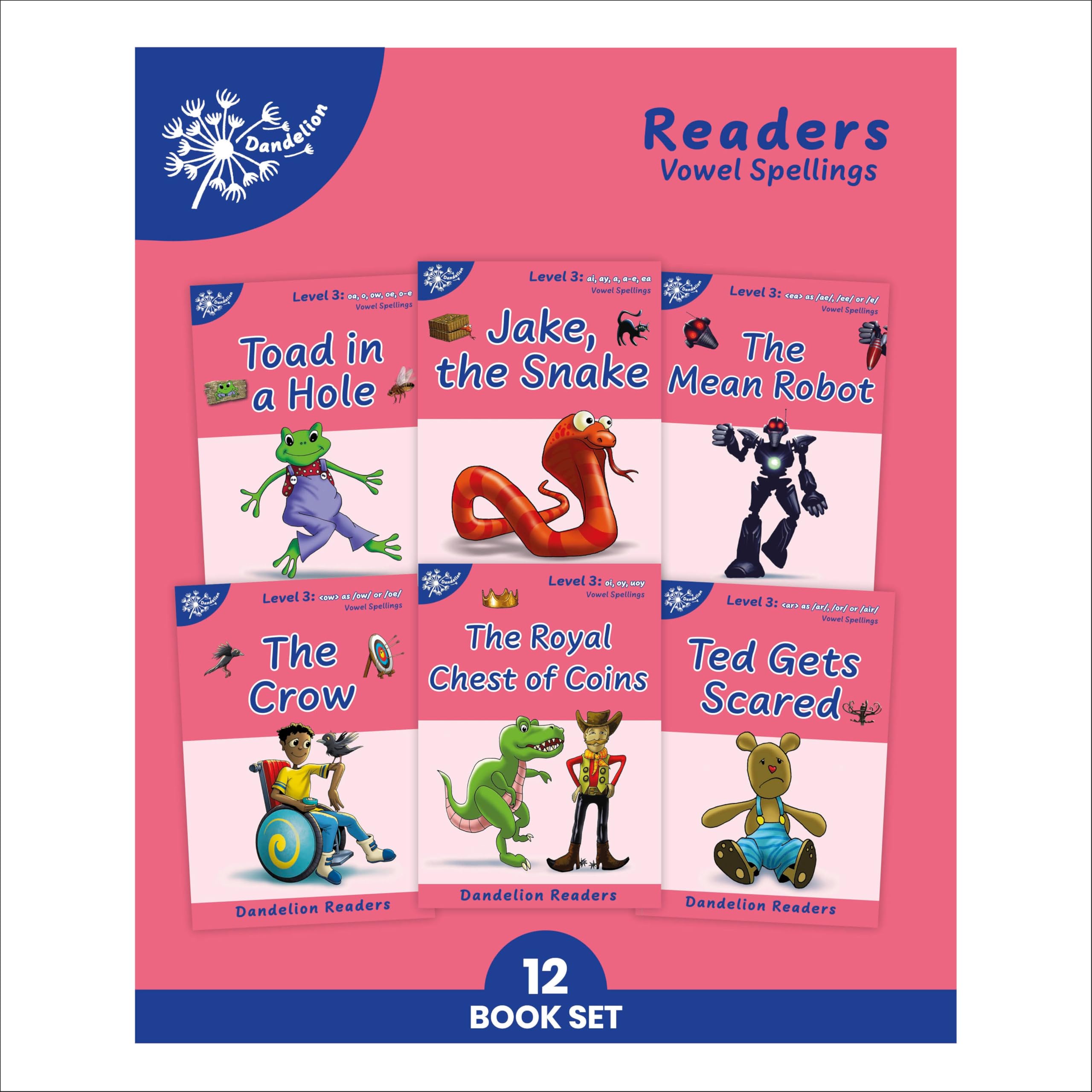 Phonic Books Dandelion Readers Vowel Spellings Level 3 Jake, the Snake: Decodable Books for Beginner Readers Vowel Teams (Phonic Books Beginner Decodable)