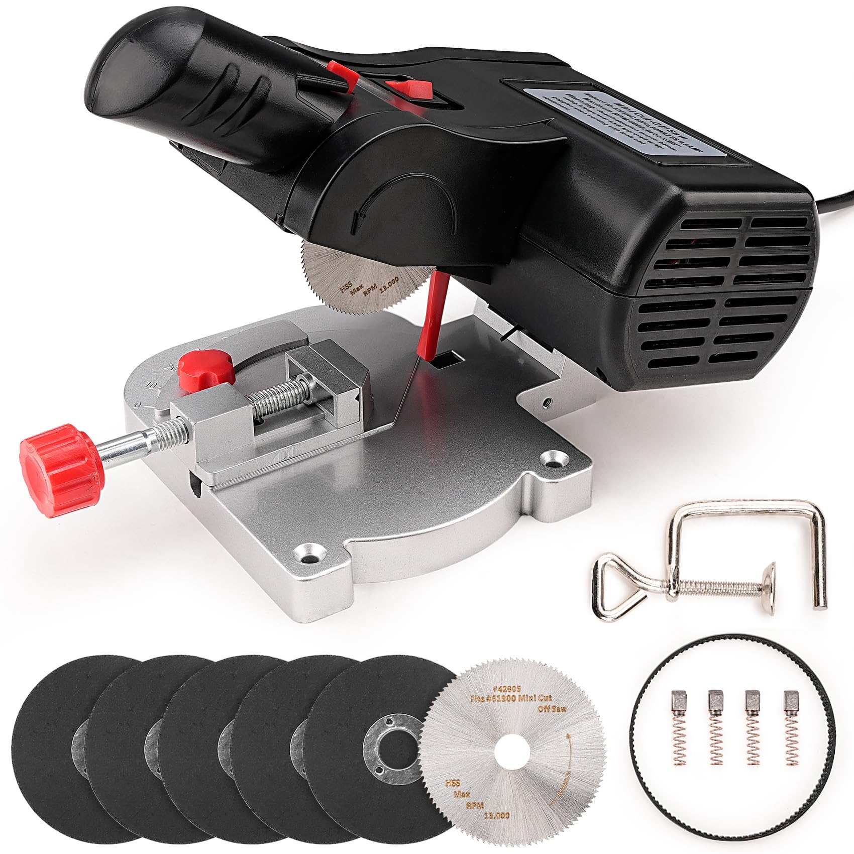 Photo 1 of Sbestily Mini Miter Cut-Off Chop Saw for Metal Cutting, Arrow Shafts, Wood Crafts, Hobby Miniature Model Making, Small Electric Table Saw Tool, 223/5.56 Brass, Cuts Max. 1/2" High x 1/2" Wide