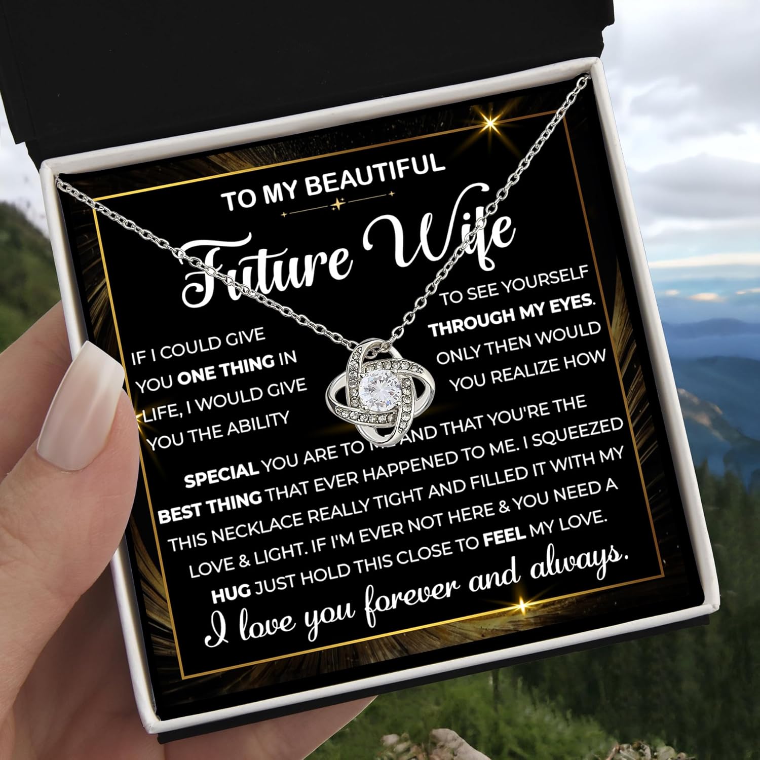 To My Future Wife Necklace Sterling Silver, To My Future Wife Necklace For Christmas, Birthday Gifts For Future Wife, Valentine's Necklace Gifts For Future Wife From Future Husband - Image 4