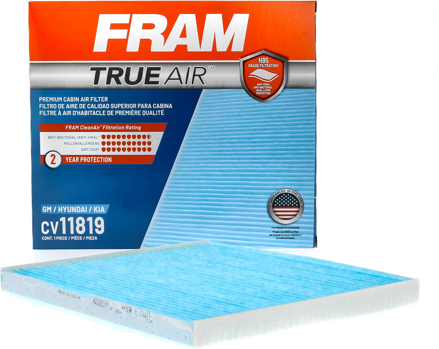 FRAM Automotive Replacement TrueAir Cabin Air Filter for