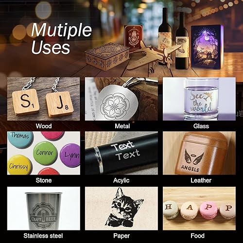 Miniatura 7 de ATEZR P20 Plus - Cortador láser de 120 W con asistencia de aire KA máquina de corte y grabado láser de potencia láser de 20-24 W para madera y metal