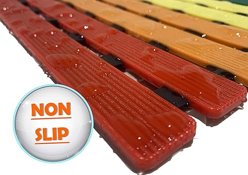 Miniatura 4 de Tapete antideslizante para bañera Tapete de ducha de doble capa con ventosas Construcción EZ-Dry No tóxico, BPA, látex, ftalatos, libre de PVC