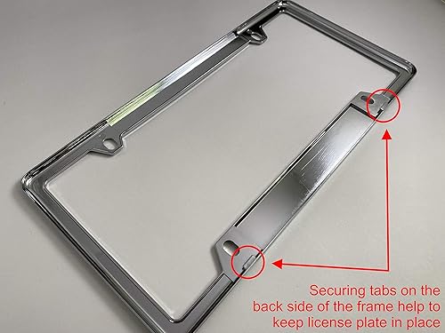 Vista 30 de [Producto oficial] Veterano del Ejército de Estados Unidos - Marco de matrícula de metal con tapa superior estrecha (delgada) de 4 agujeros