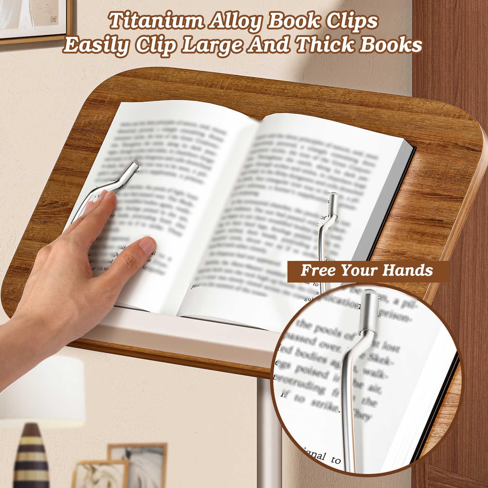 Genérico Estantería y Atril de Madera Resistente para Colocar en el Suelo, Ideal para Biblias, portátiles, Libros de Cocina y proyectores. Diseño Elegante, Altura Ajustable, hogar o
