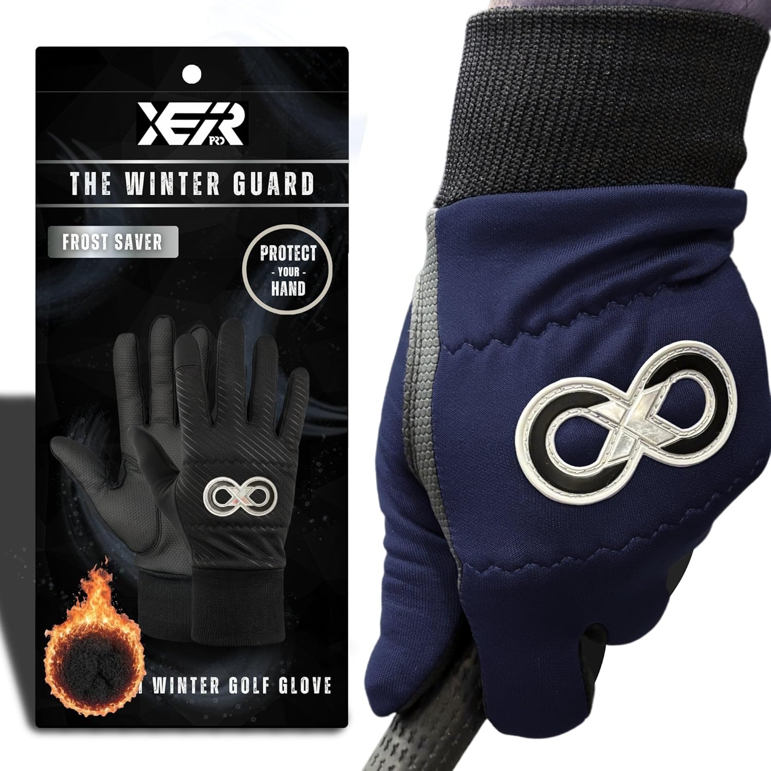 Winter Golf Gloves Men Left Hand & Right Hand (Pair) | Multi-Layer Cold Weather Golf Gloves with Warm & Soft Fleece Lining with Comfortable Fit