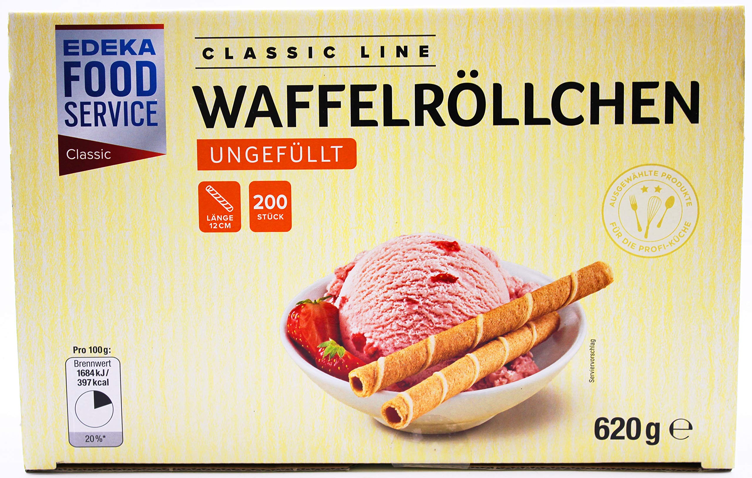 Classic Line Waffelröllchen ungefüllt, 3er Pack (3 x 620g)
