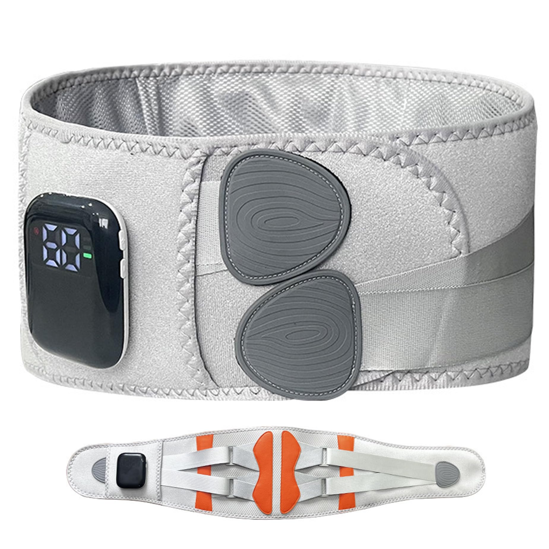 Almohadillas térmicas para aliviar el dolor de espalda, almohadilla térmica inalámbrica de 3 velocidades y 5 niveles de calor, faja lumbar con cinturón térmico y masajeador inalámbrico para mujeres