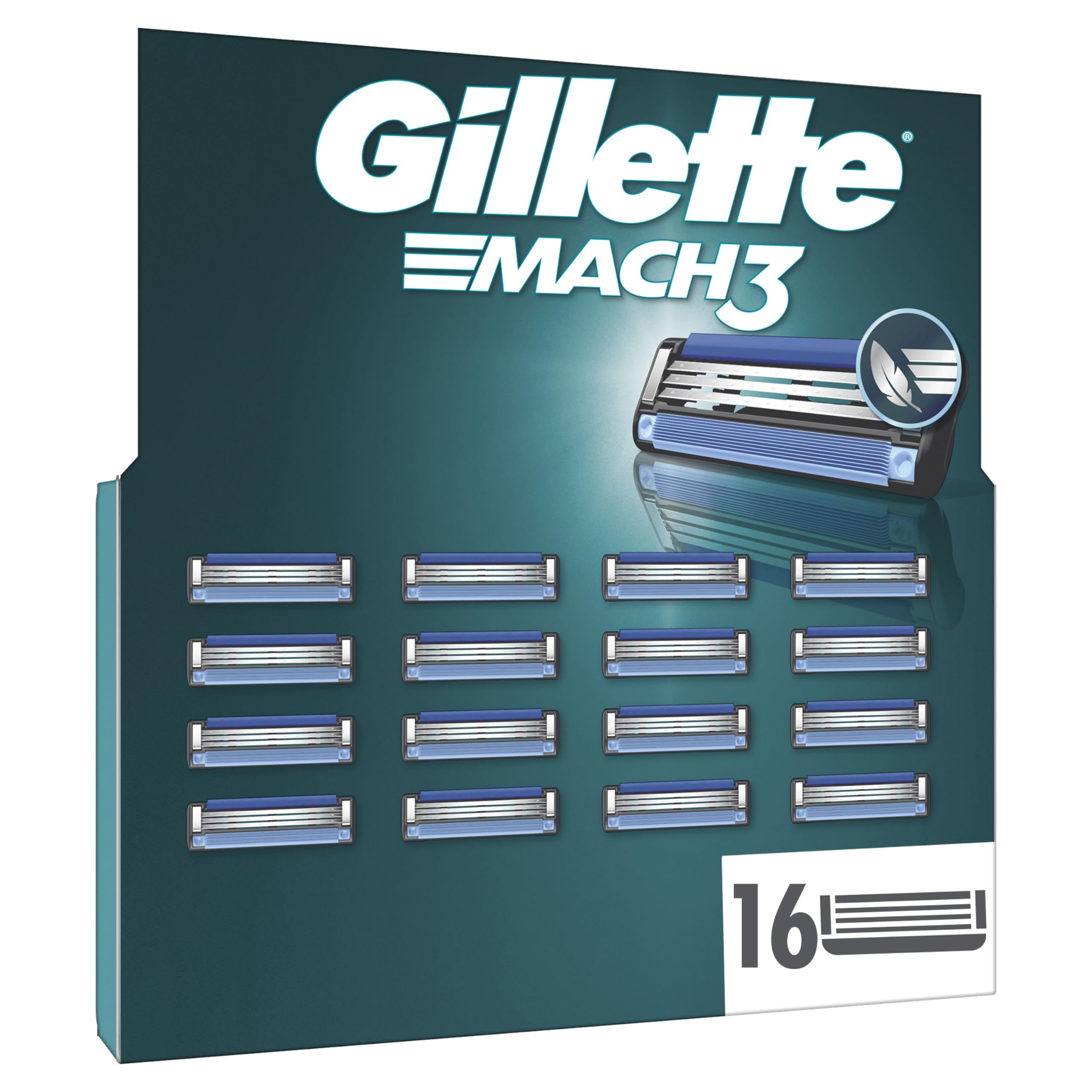 Gillette Rasierklingen Mach3 Rasierklingen – 16er Pack