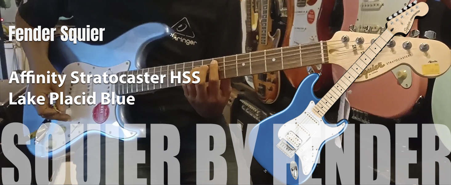 Amazon.com: Fender Squier Affinity Stratocaster HSS - Lake Placid