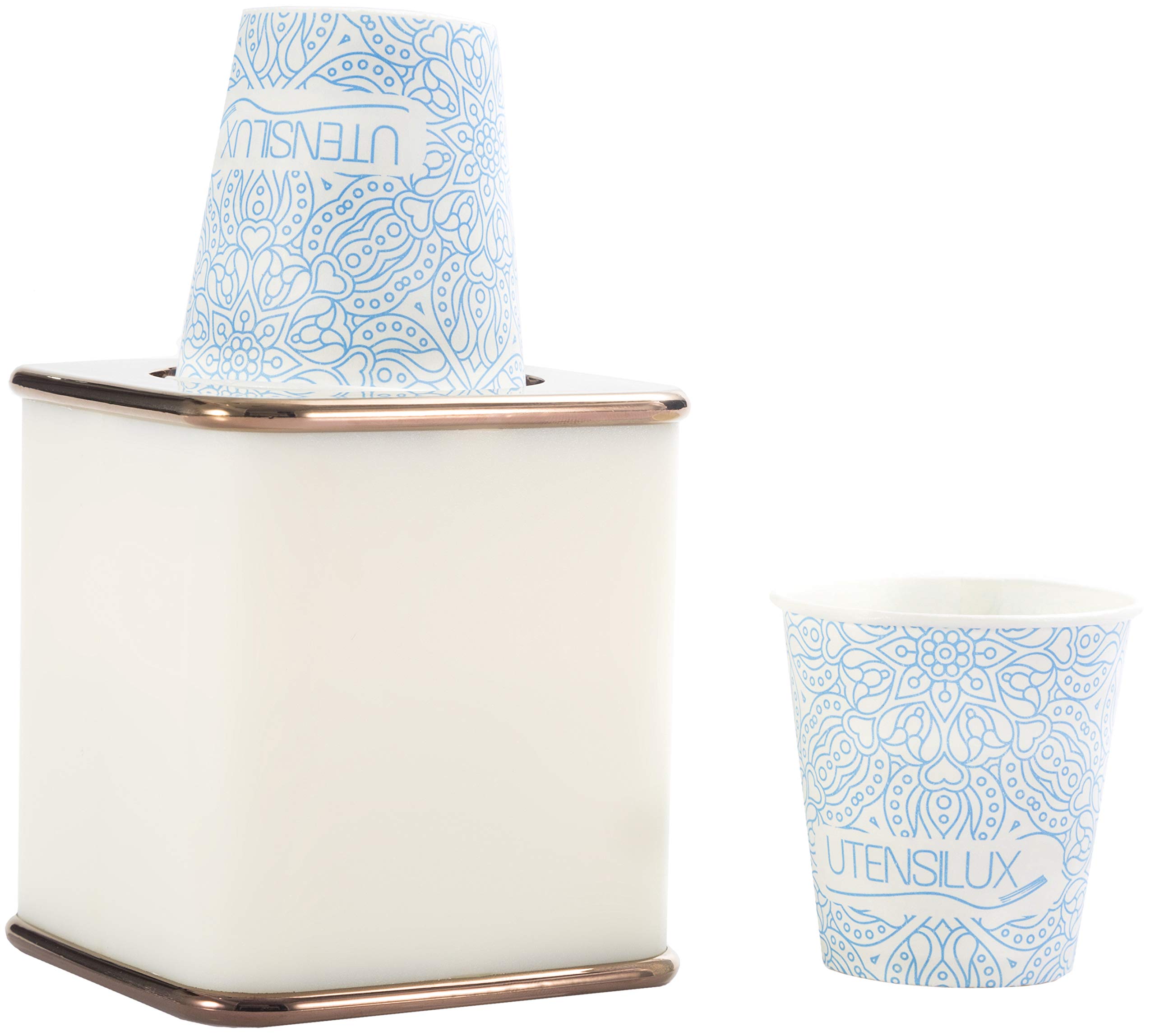 Buy Utensilux Bathroom Cup Holder, 3 oz and 5 oz Vanity Cup Dispenser