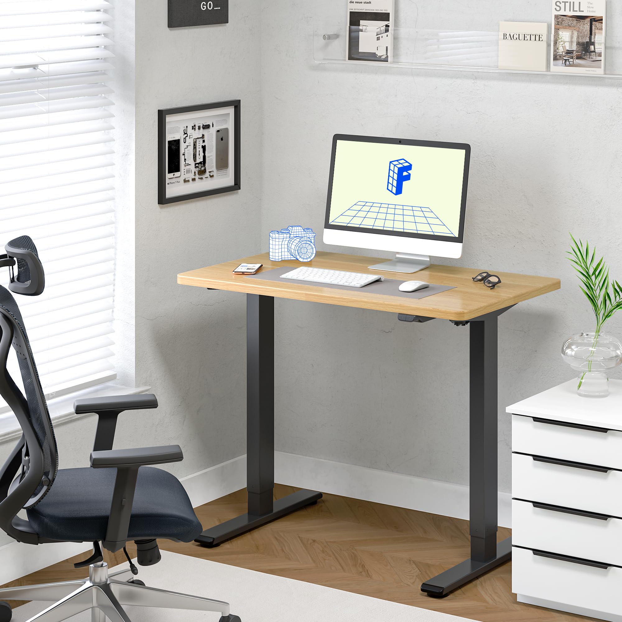 Snapklik.com : FLEXISPOT Standing Desk Electric Small Desk Height ...