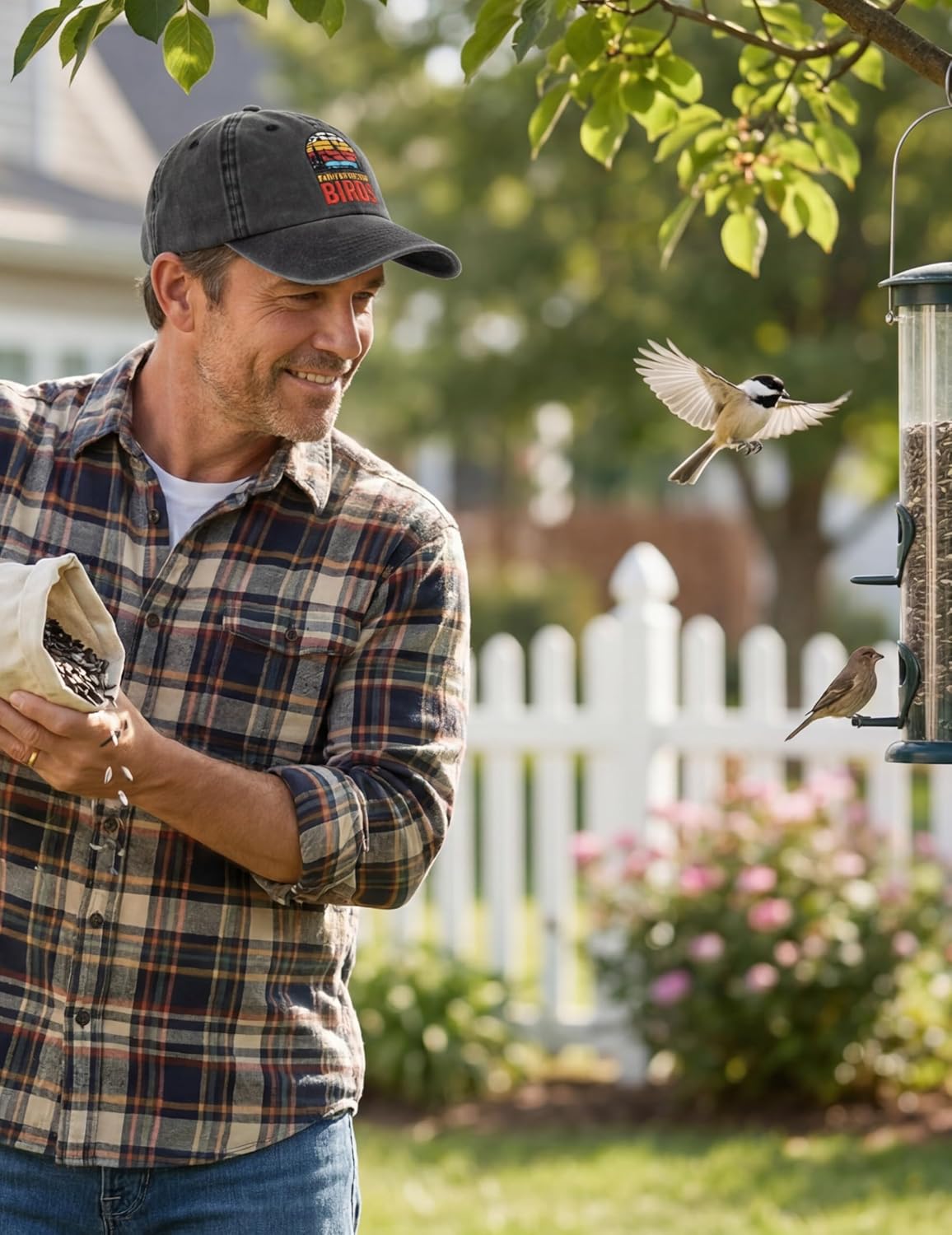 InnoBeta Bird Watching Gifts, Bird Watcher Gifts, Birds Watchers Hat, Vintage Adjustable Embroidered Washed Cotton Hat, Easily Distracted by Birds - Image 4
