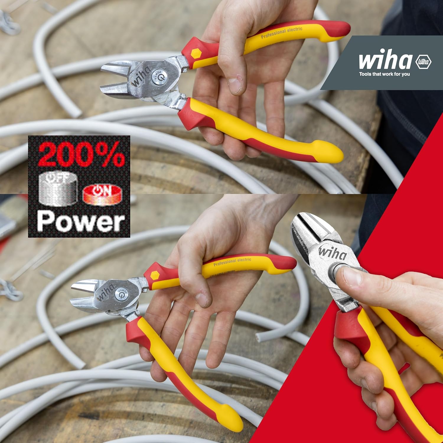 Wiha VDE Bi-Cut Switchable High-Performance Diagonal Cutters