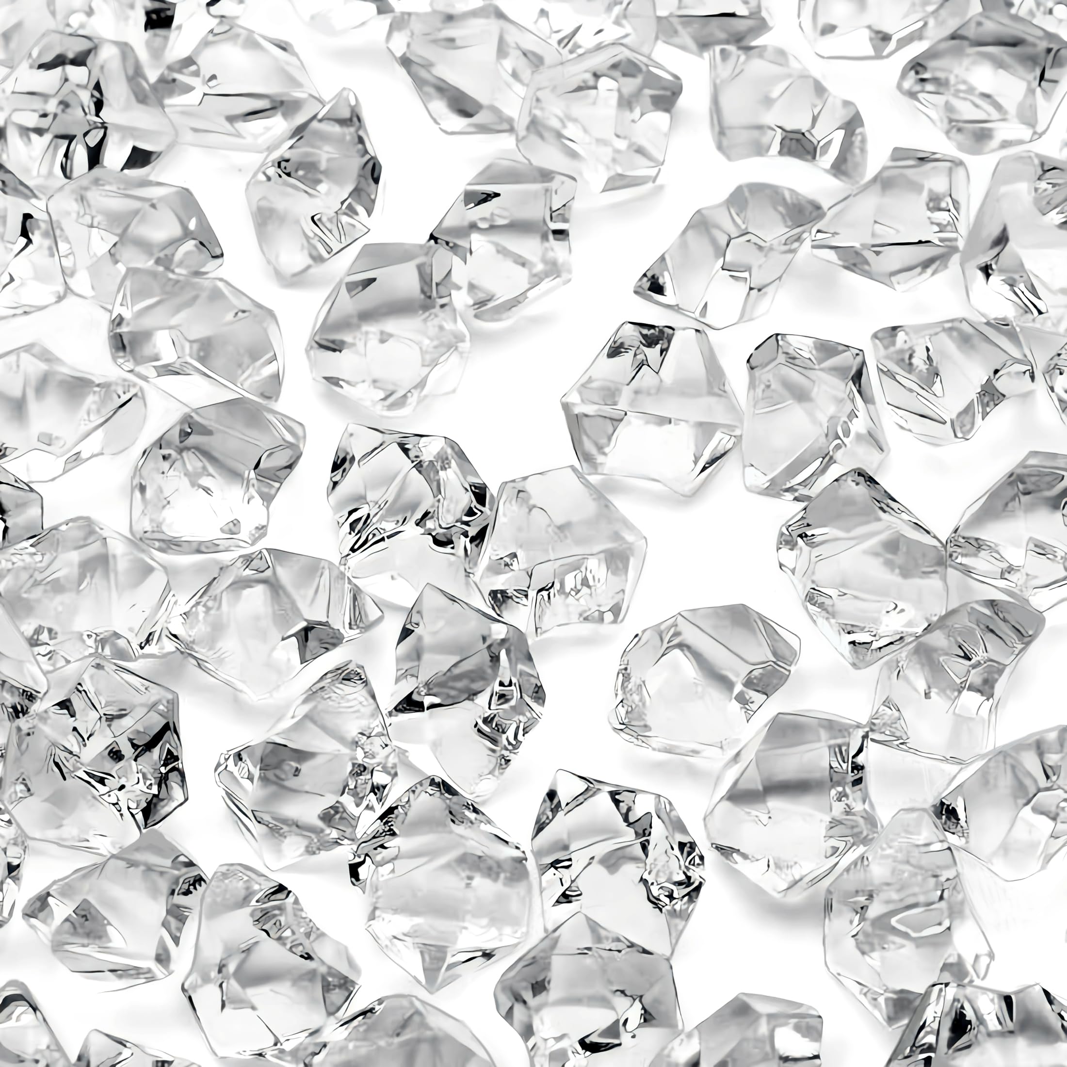 1000Pcs Clear Fake Crush Ice Rocks, Mini Vase Fillers Small Acrylic Diamonds for Centerpieces Home Party Table Scatter, 0.5in Plastic Gems for DIY Crafts