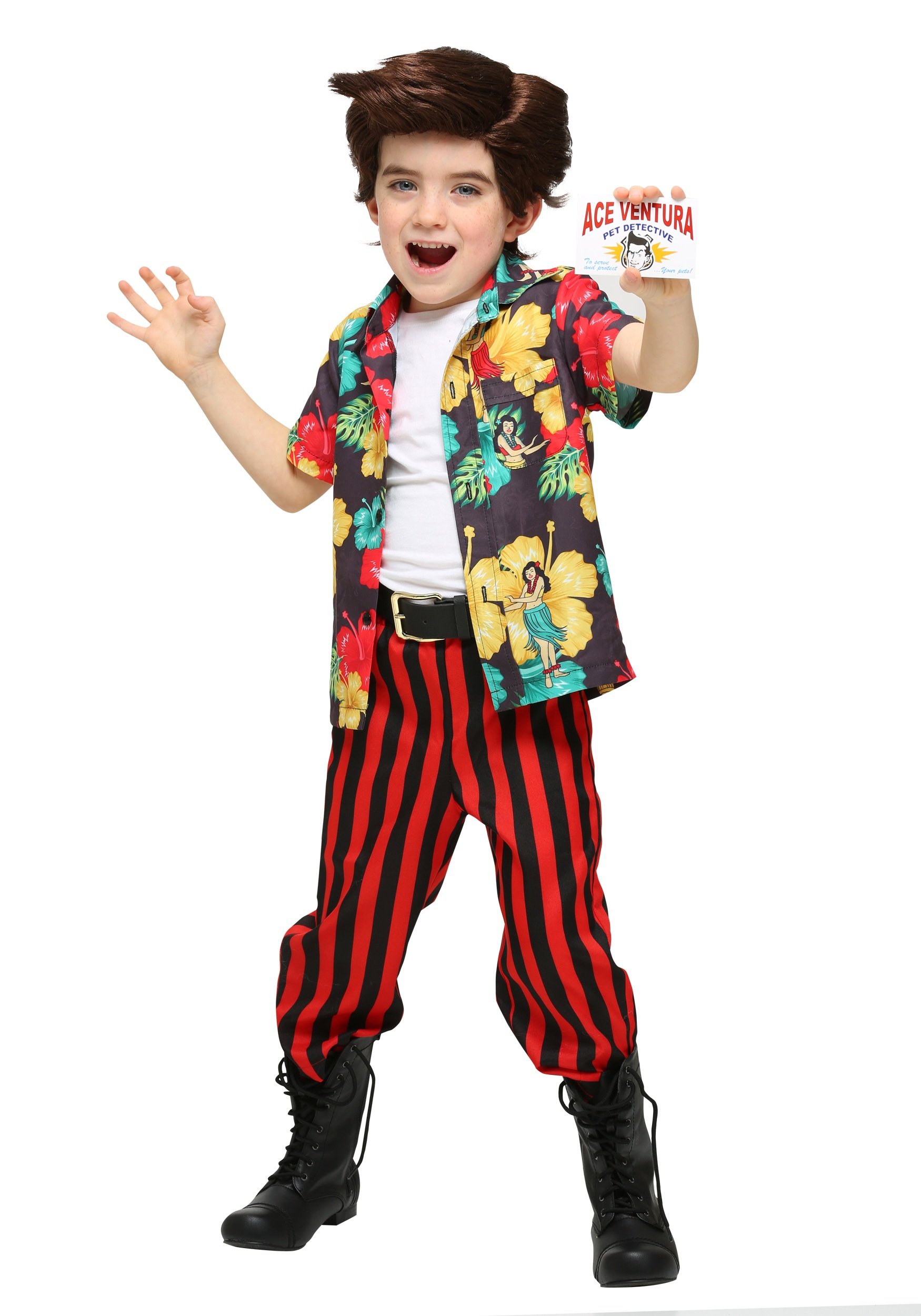 Toddler Ace Ventura Costume with Wig