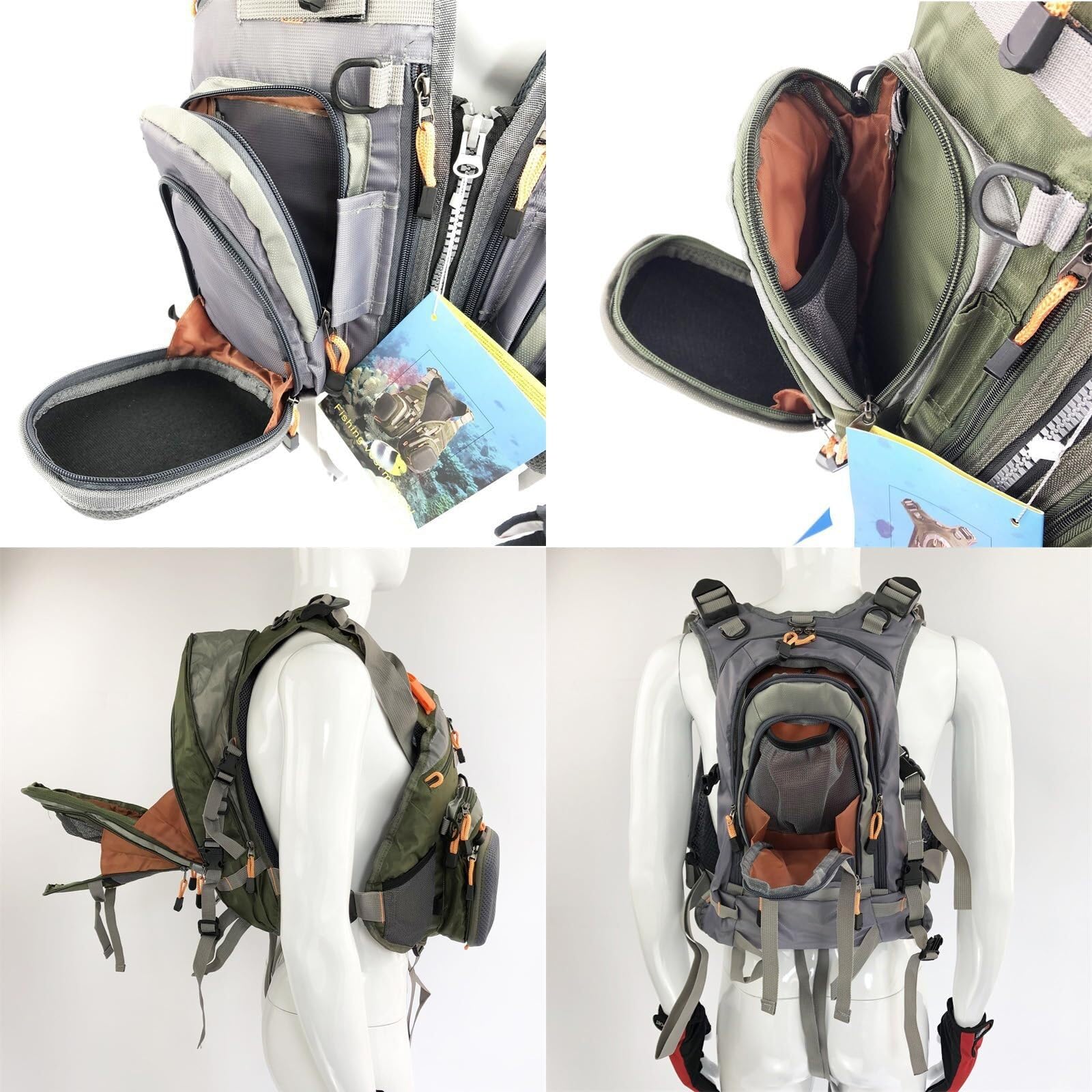 Unisex Hohe Auftriebskraft Tragbar Schwimnweste 3 in 1 Umwandelbarer Rucksack Abnehmbare EPE Einlage für Seefischen Kajak Bootfahren Wassersport Sicherheit