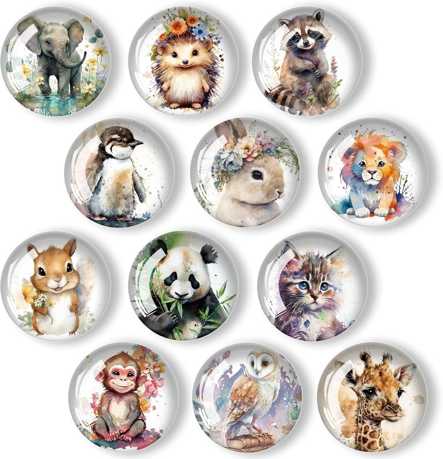 12 PCS Strong Fridge Magnets Gift Set, Fun Magnets Decor, Animal