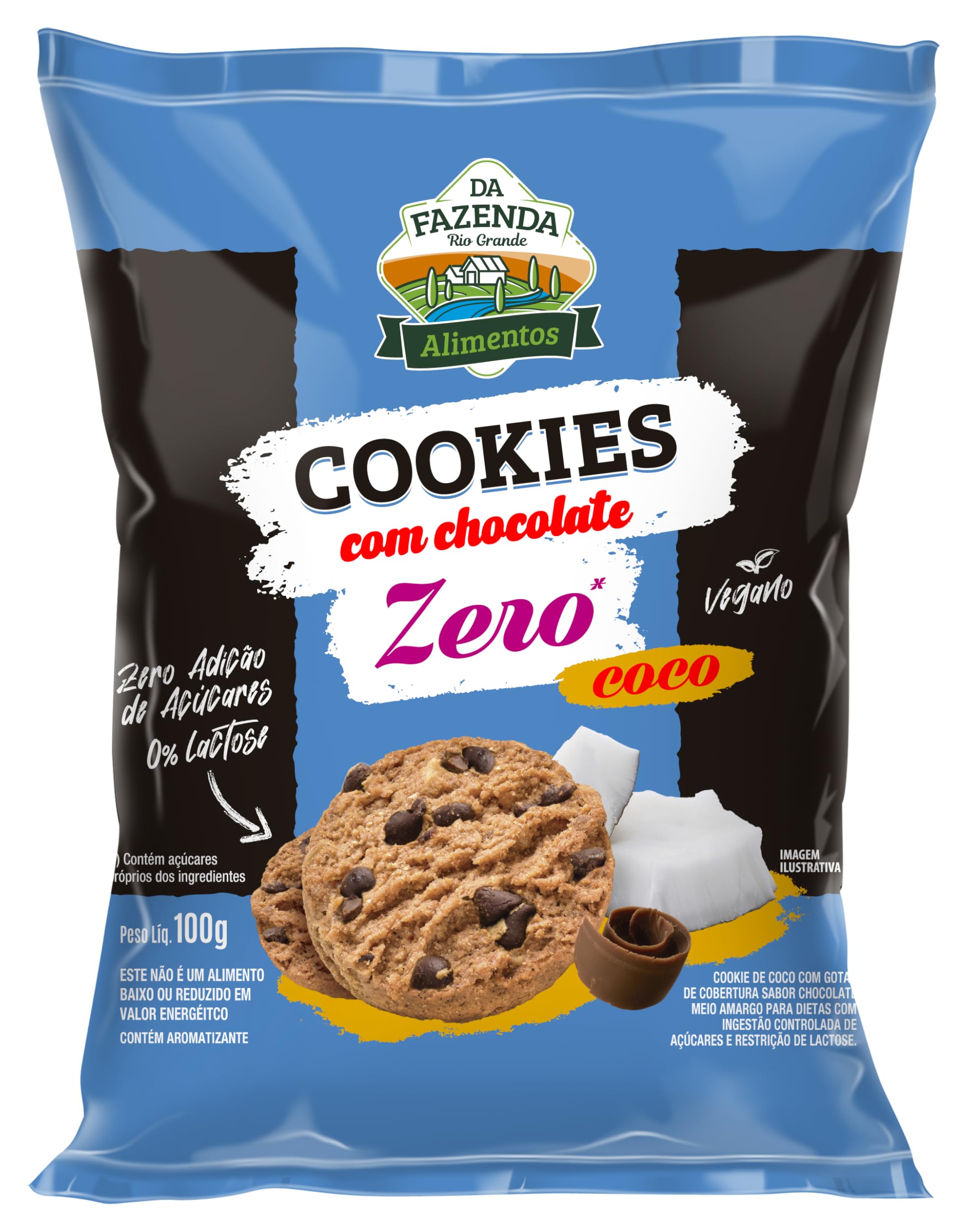 BIOSOFT Cookies Coco Com Chocolate Zero Açúcar 100G | Amazon.com.br