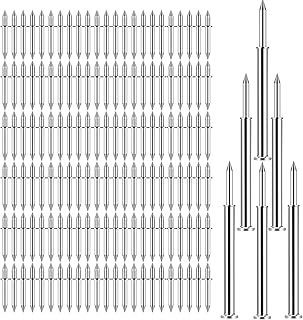 600 pcs Hardware Nails Double-Headed Skirting Nails with 6 Sleeve Tools - Invisible Seamless Baseboard Installation Nails for Trim & Boards, 2-Sided Design (Value Pack)