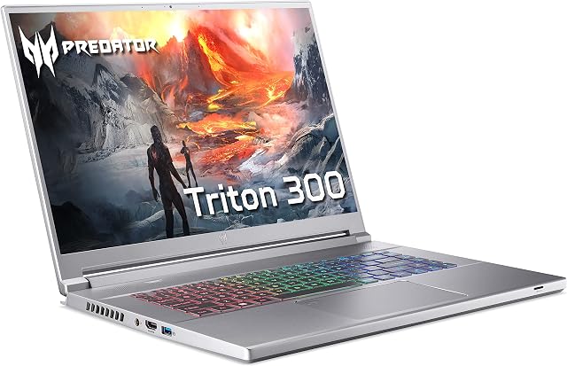 Acer Predator Triton 300 PT316-51s 16 inch Gaming Laptop - (Intel Core i7-12700H, 16GB, 1TB SSD, NVIDIA GeForce RTX 3060, WQXGA 240Hz Display, Windows 11, Silver)