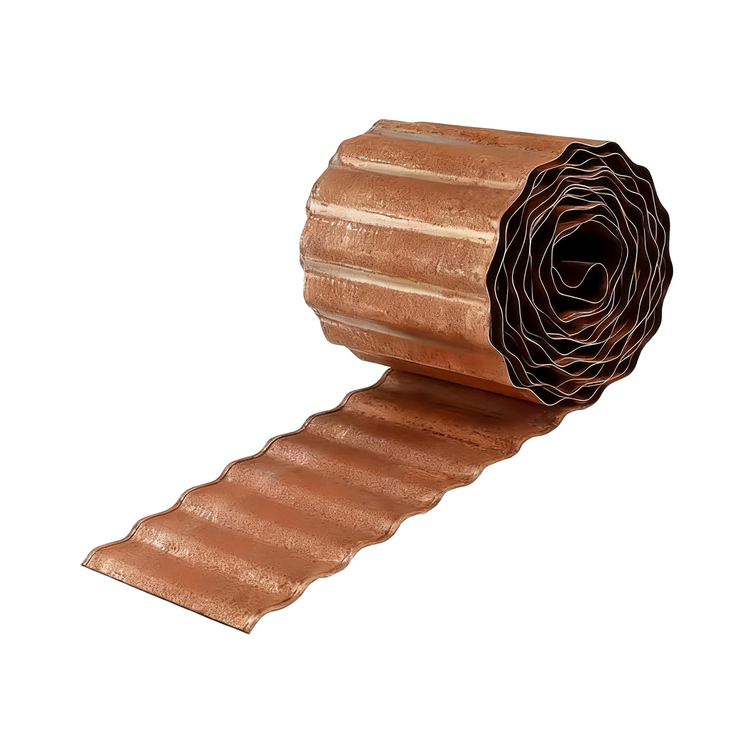 Relaxdays Steel Lawn Edging, Flexible 5m x 15cm Rust-Effect Flower Bed & Lawn Border, Brown